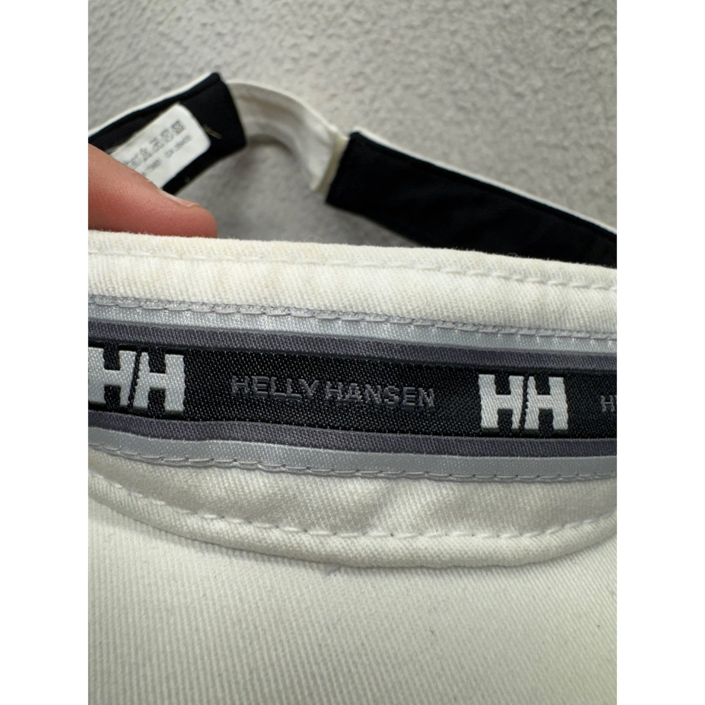 Helly Hansen White Cotton Logo Visor Hat Adjustable Strap #9758
