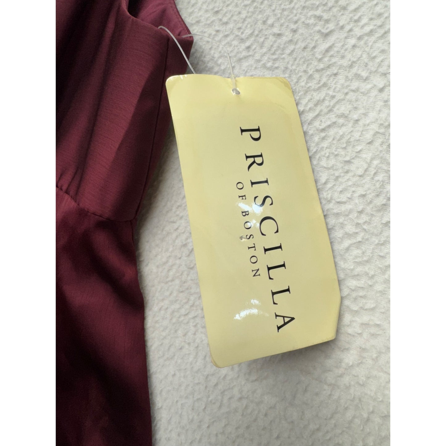 Priscilla Of Boston Burgundy Sleeveless Pleated Fit & Flare Dress Size 8 #7829