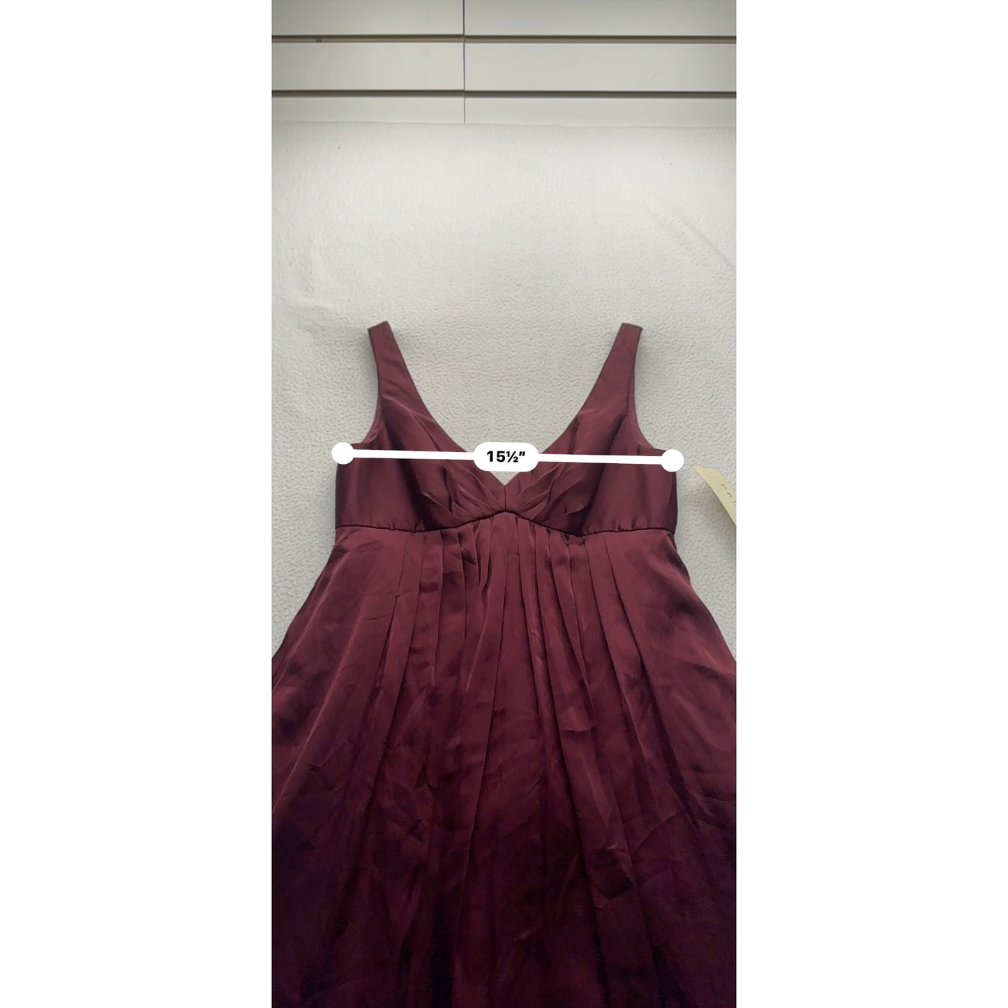 Priscilla Of Boston Burgundy Sleeveless Pleated Fit & Flare Dress Size 8 #7829