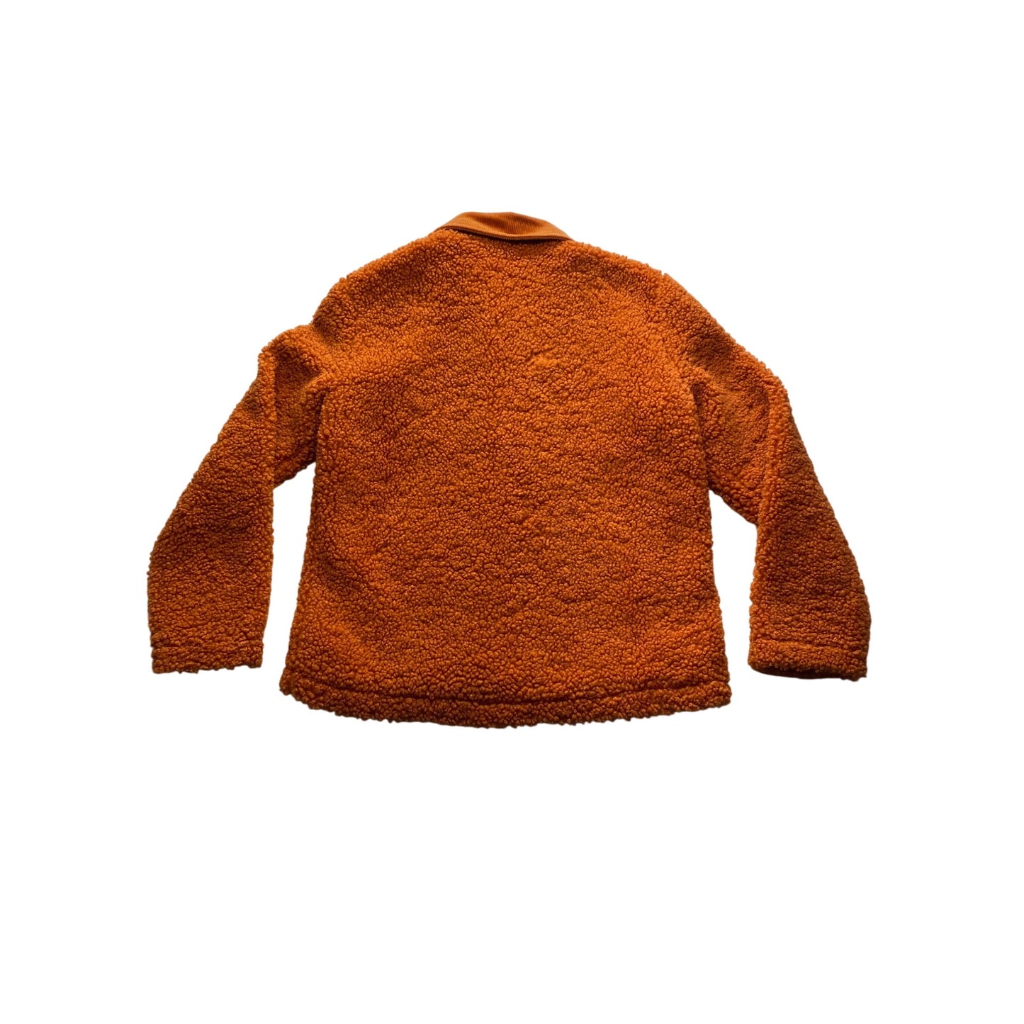 Stoic Womens Sherpa Fleece Jacket XS Orange Corduroy Trim Polyester Lining #7067