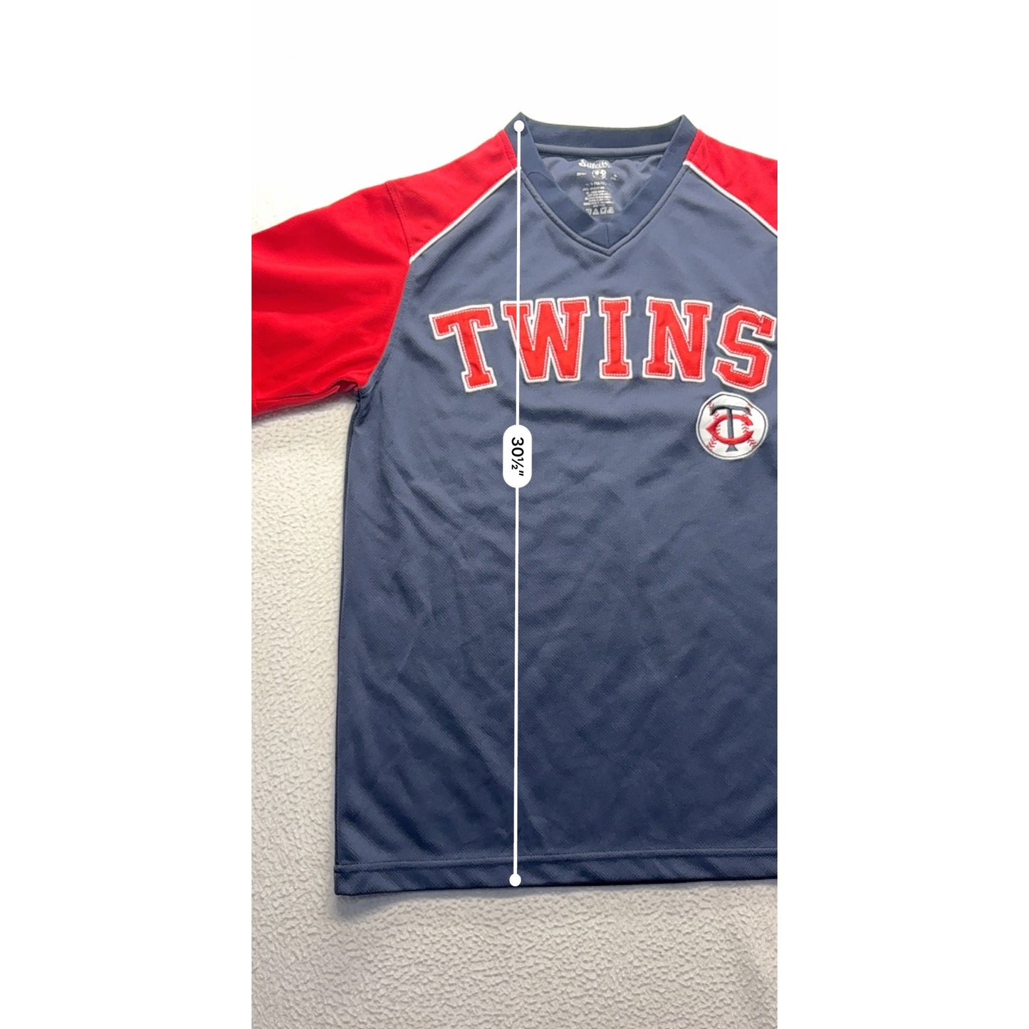 Minnesota Twins Stitches Athletic Gear V-Neck Baseball Jersey #7526