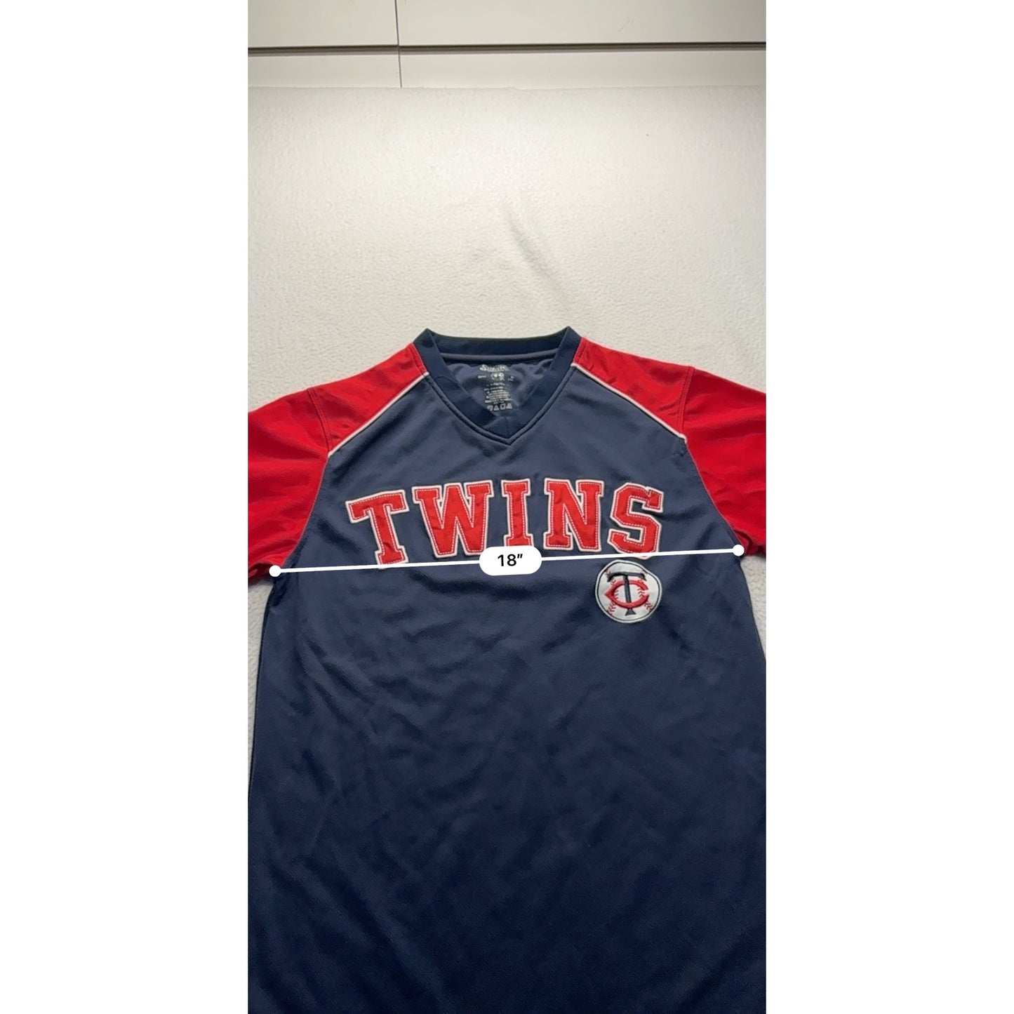 Minnesota Twins Stitches Athletic Gear V-Neck Baseball Jersey #7526