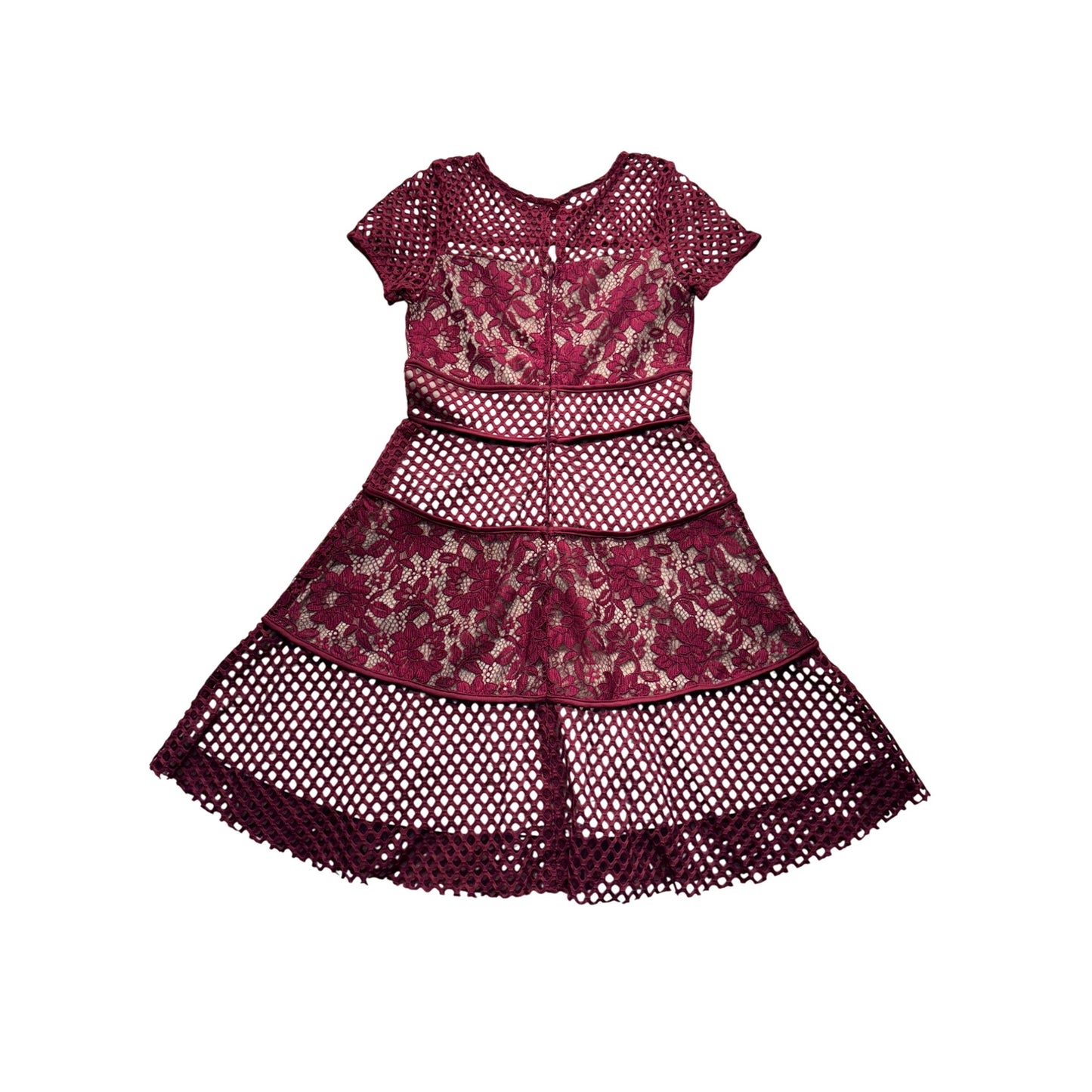 Blush By Us Angels Girls Lace & Mesh Dress Size 14 Red #250B