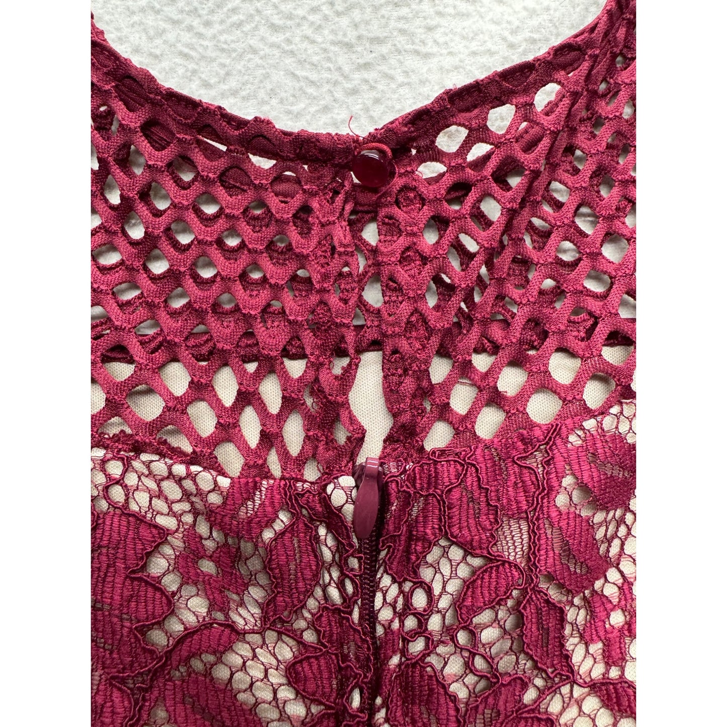Blush By Us Angels Girls Lace & Mesh Dress Size 14 Red #250B