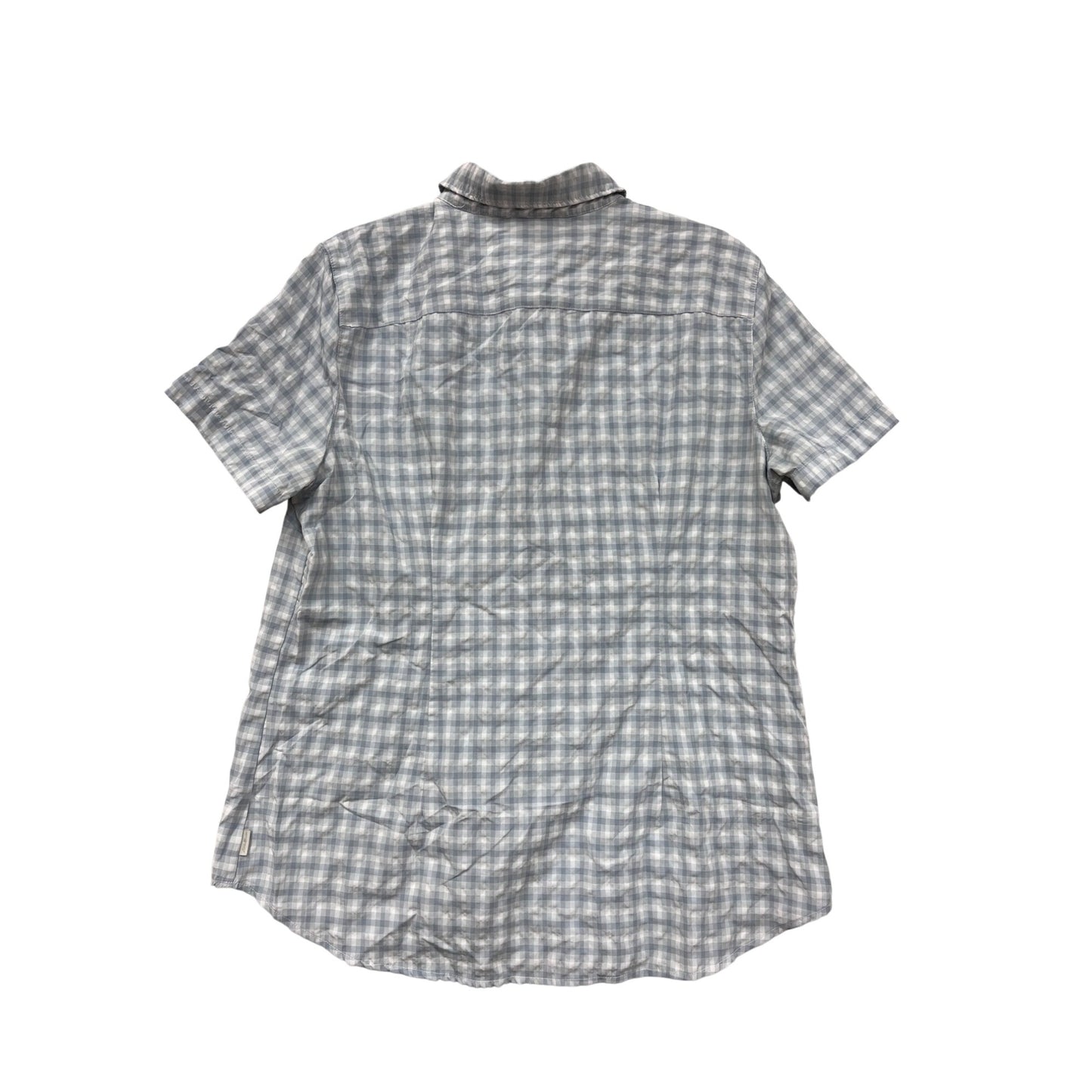 Eddie Bauer Large Plaid Button-Up Short Sleeve Shirt #6491