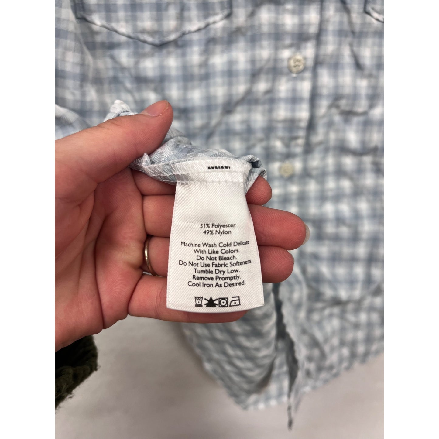 Eddie Bauer Large Plaid Button-Up Short Sleeve Shirt #6491
