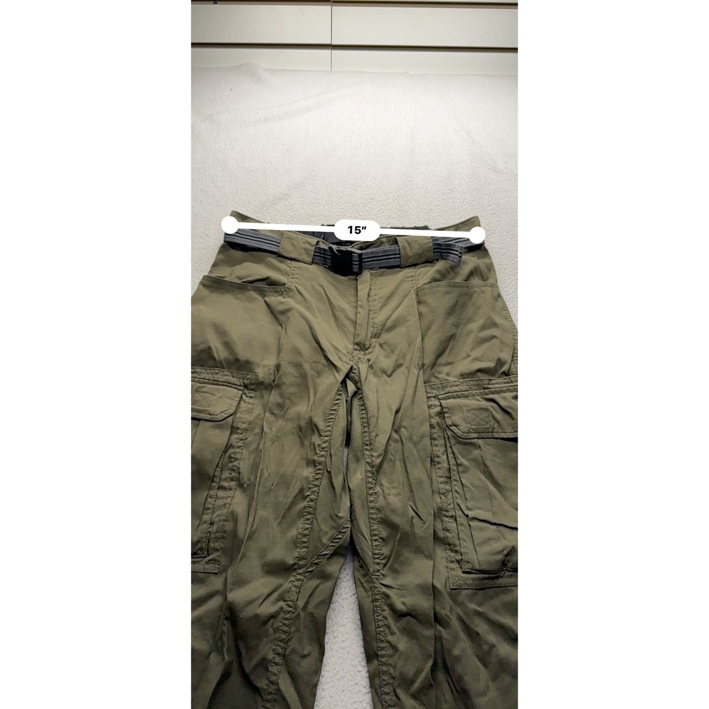 Duluth Trading Co. Cargo Pants M Green Nylon Spandex #9091