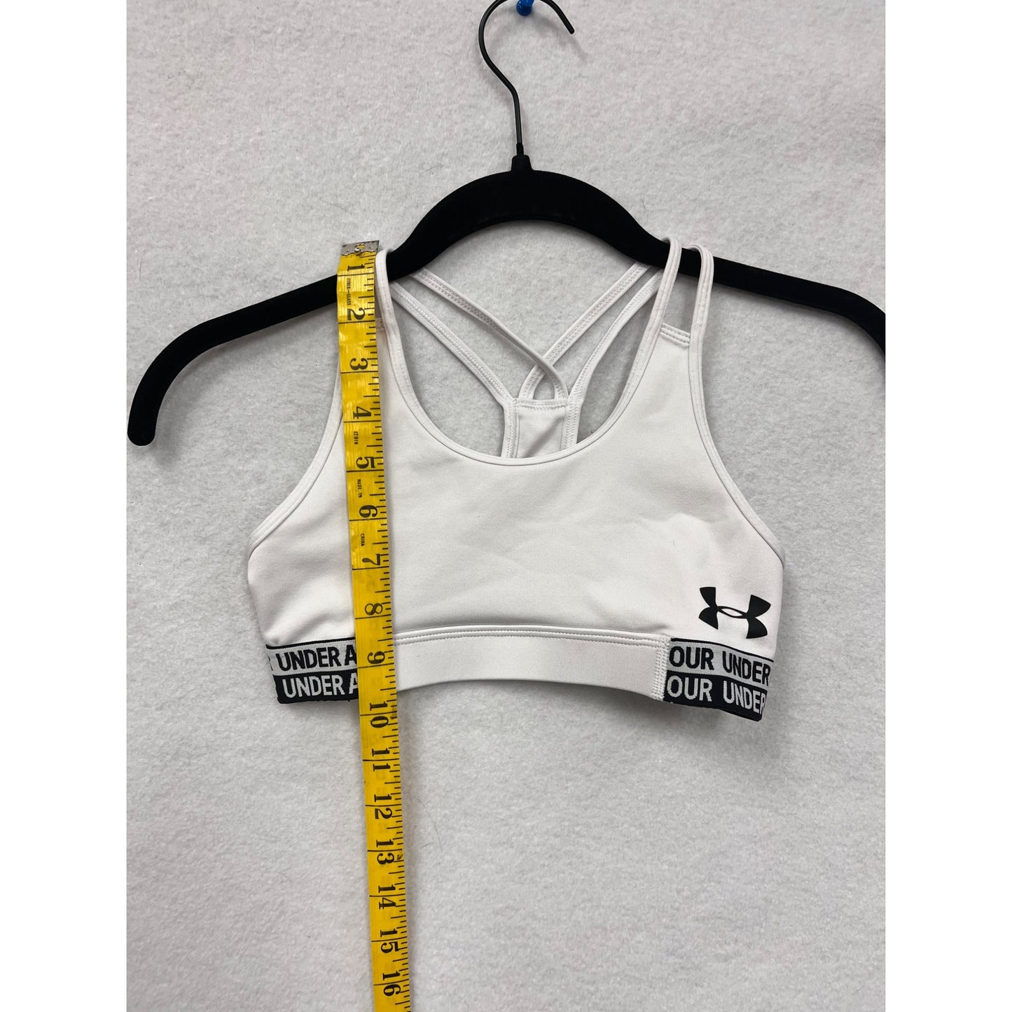 Girls Under Armour White Sports Bra #2810
