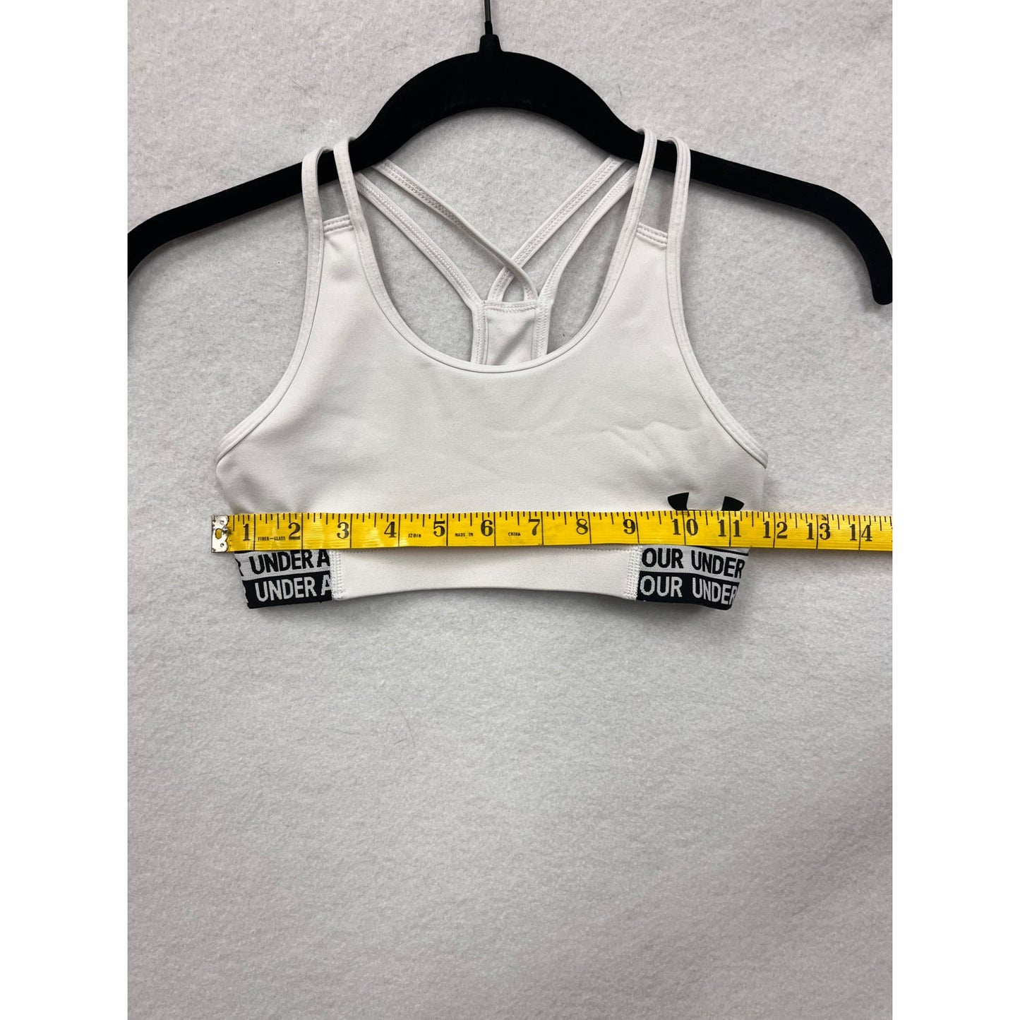 Girls Under Armour White Sports Bra #2810