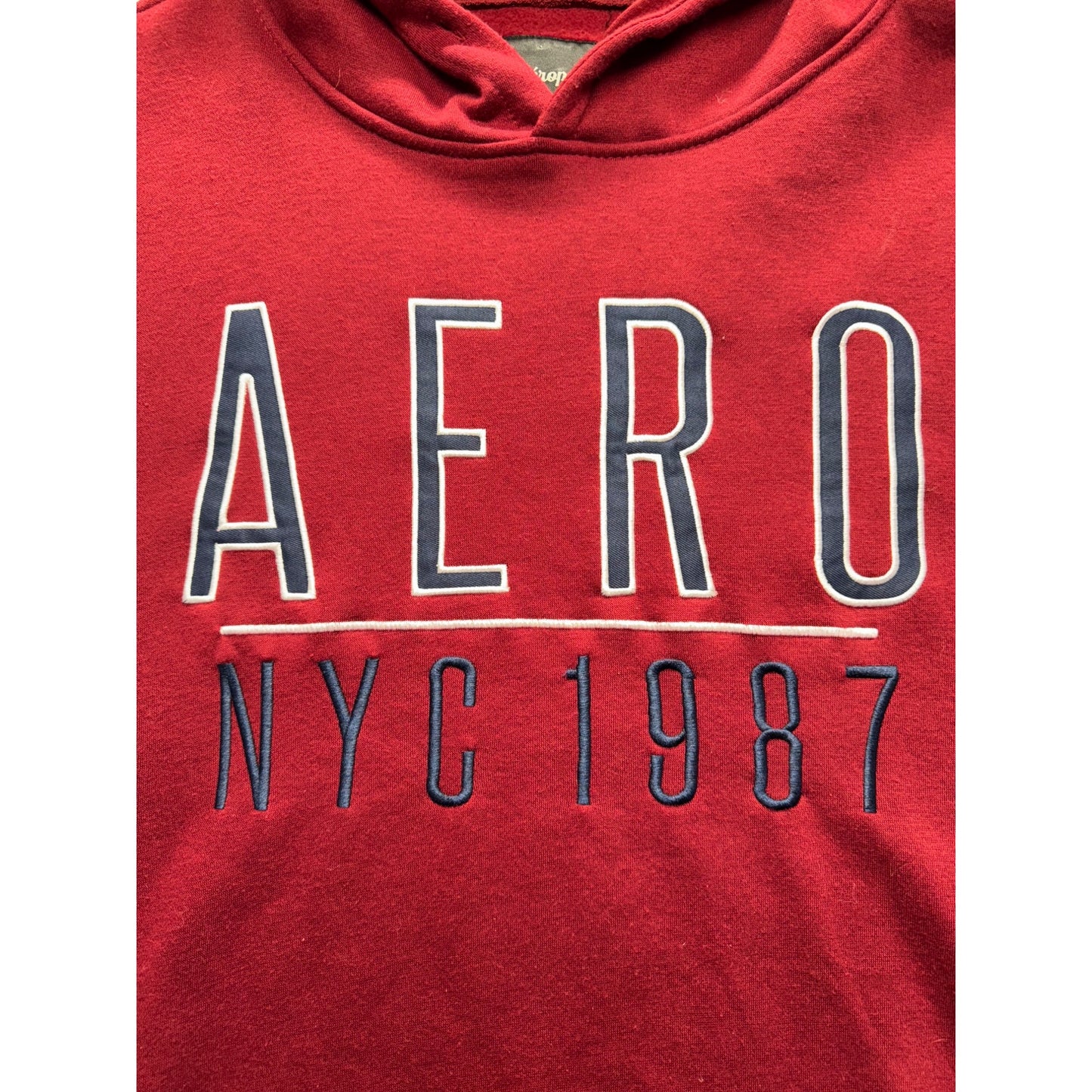 Men’s Aeropostale Red Pullover Hoodie #7744