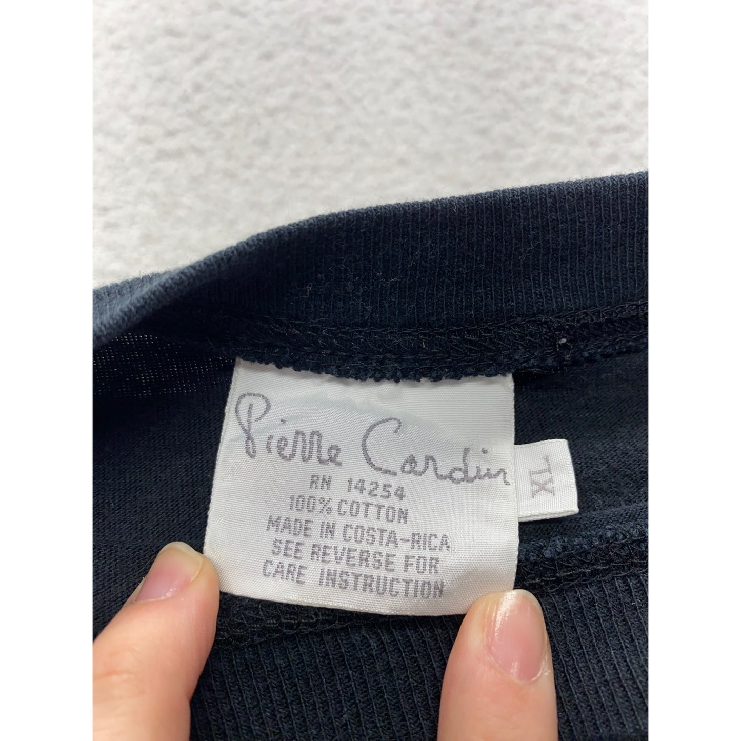 Vintage Pierre Cardin Black Cotton T-Shirt #5750