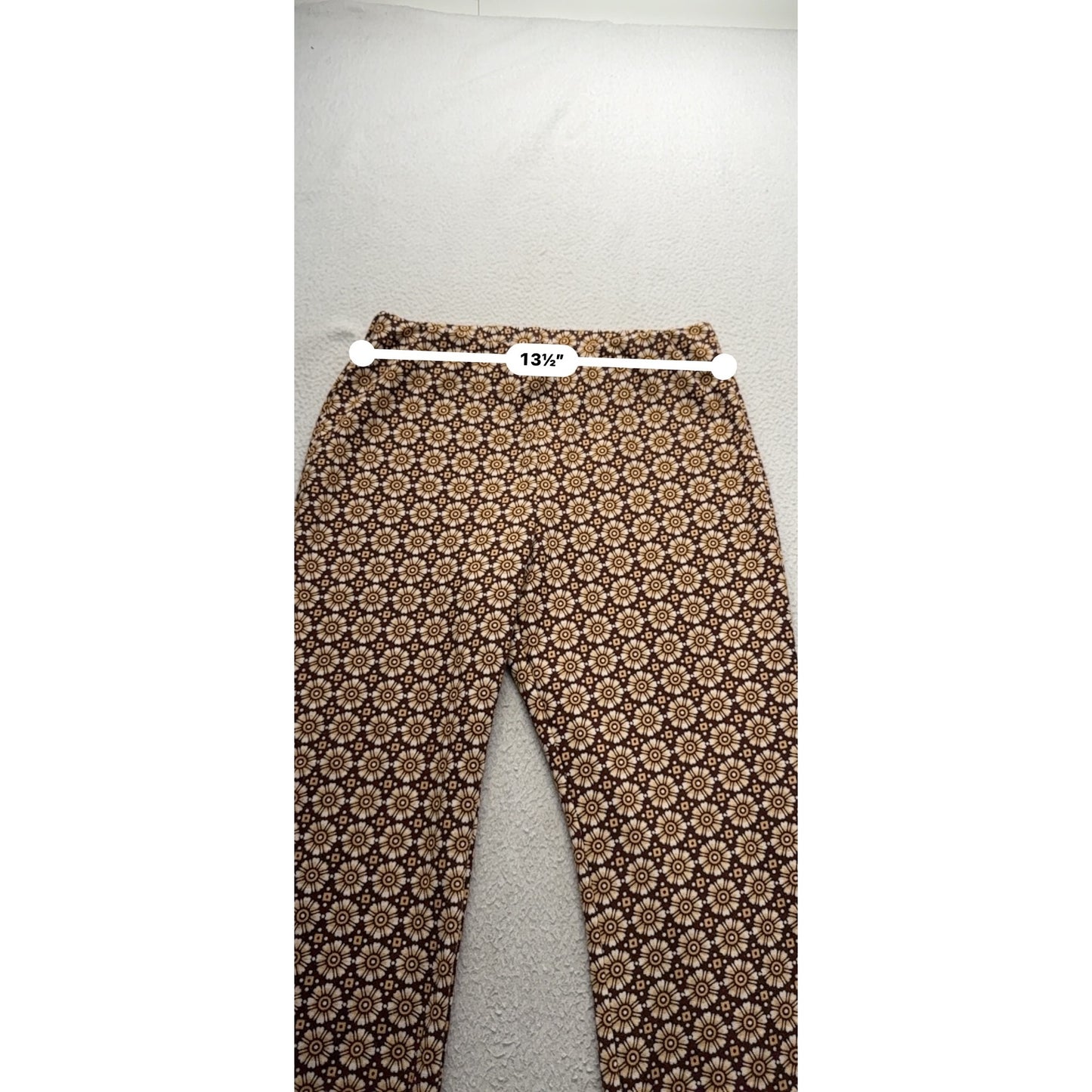Altard State Small Brown & Yellow Floral Print Flared Pants 283B