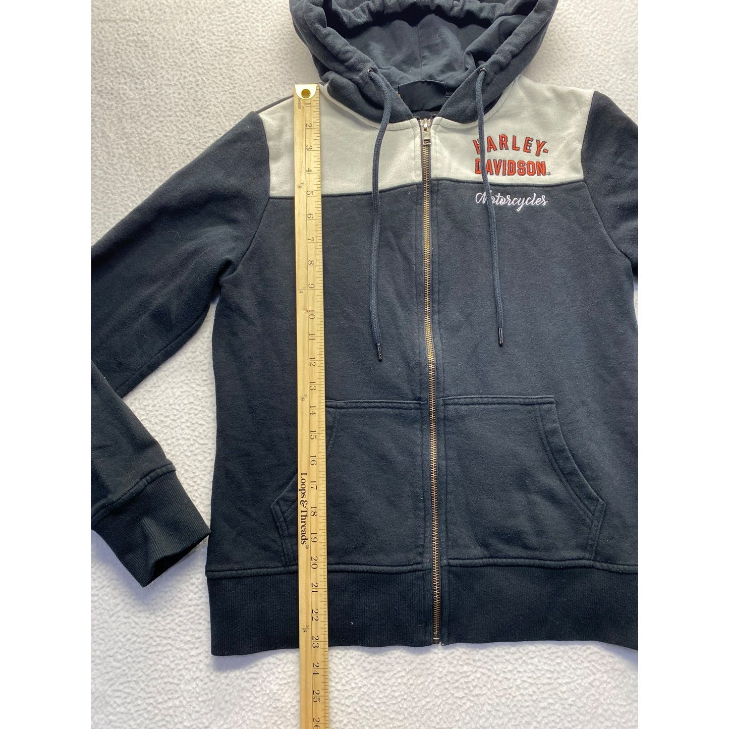 Harley-Davidson Womens Medium Hooded Sweatshirt Embroidered Logo #5901