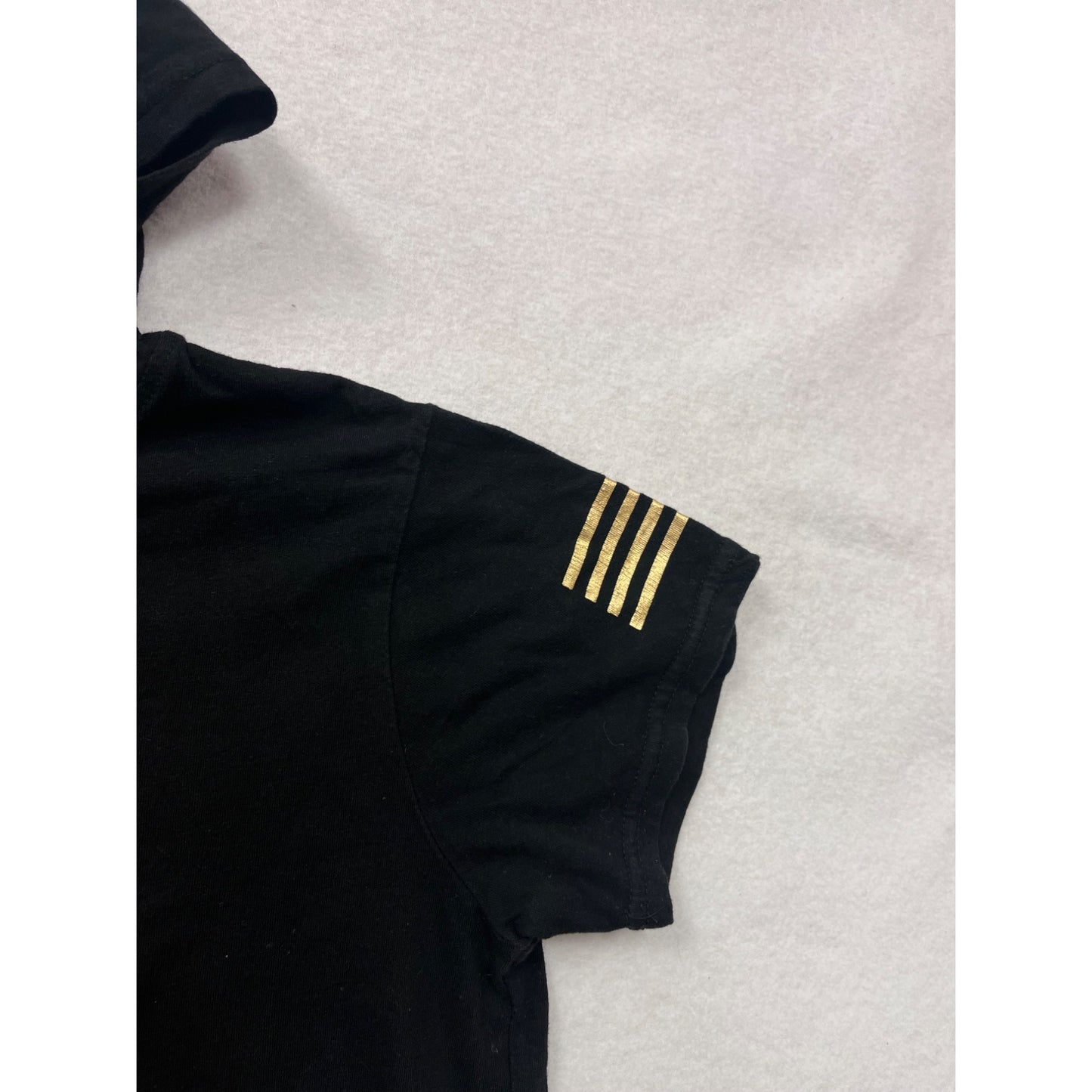 Boys Southpole Black Hoodie T-Shirt Youth Size 14/16 USA Gold Graphic Cotton Casual Wear #6573