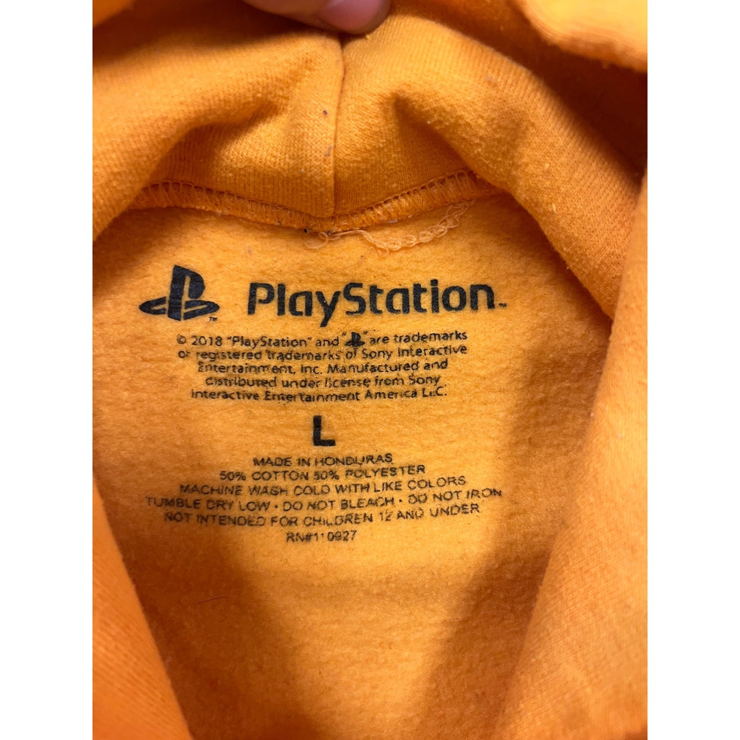 PlayStation Japan 1994 Large Yellow Hoodie #8964