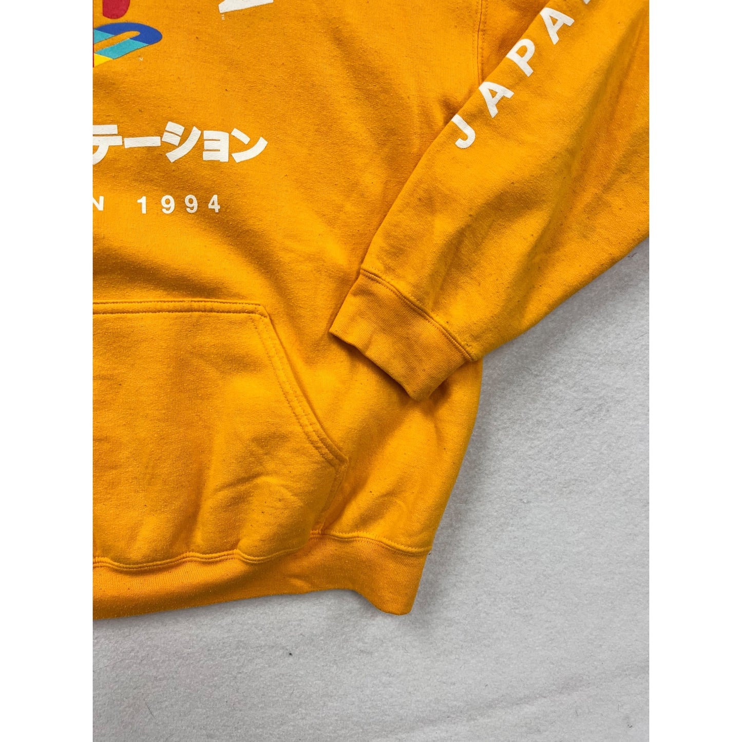 PlayStation Japan 1994 Large Yellow Hoodie #8964