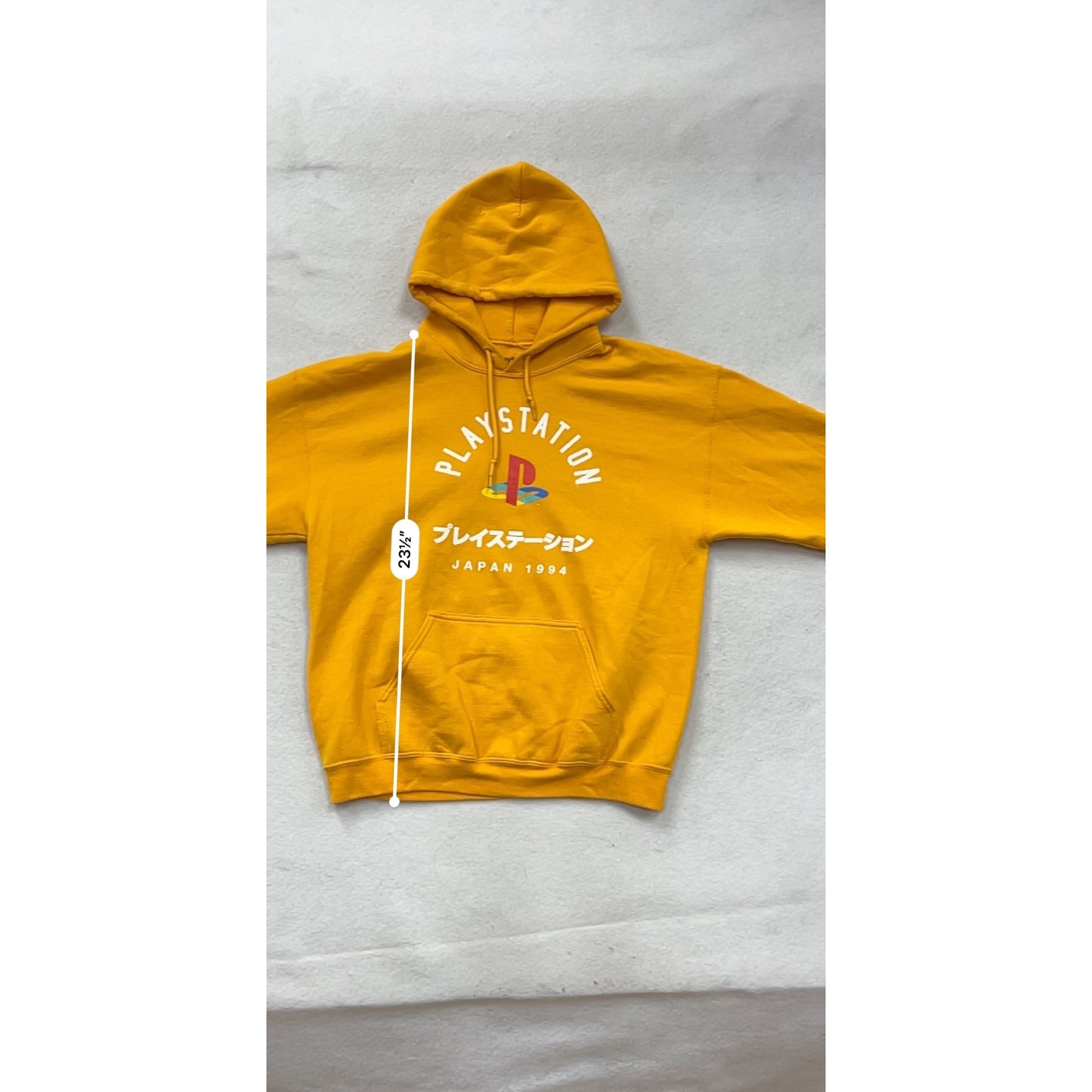 PlayStation Japan 1994 Large Yellow Hoodie #8964
