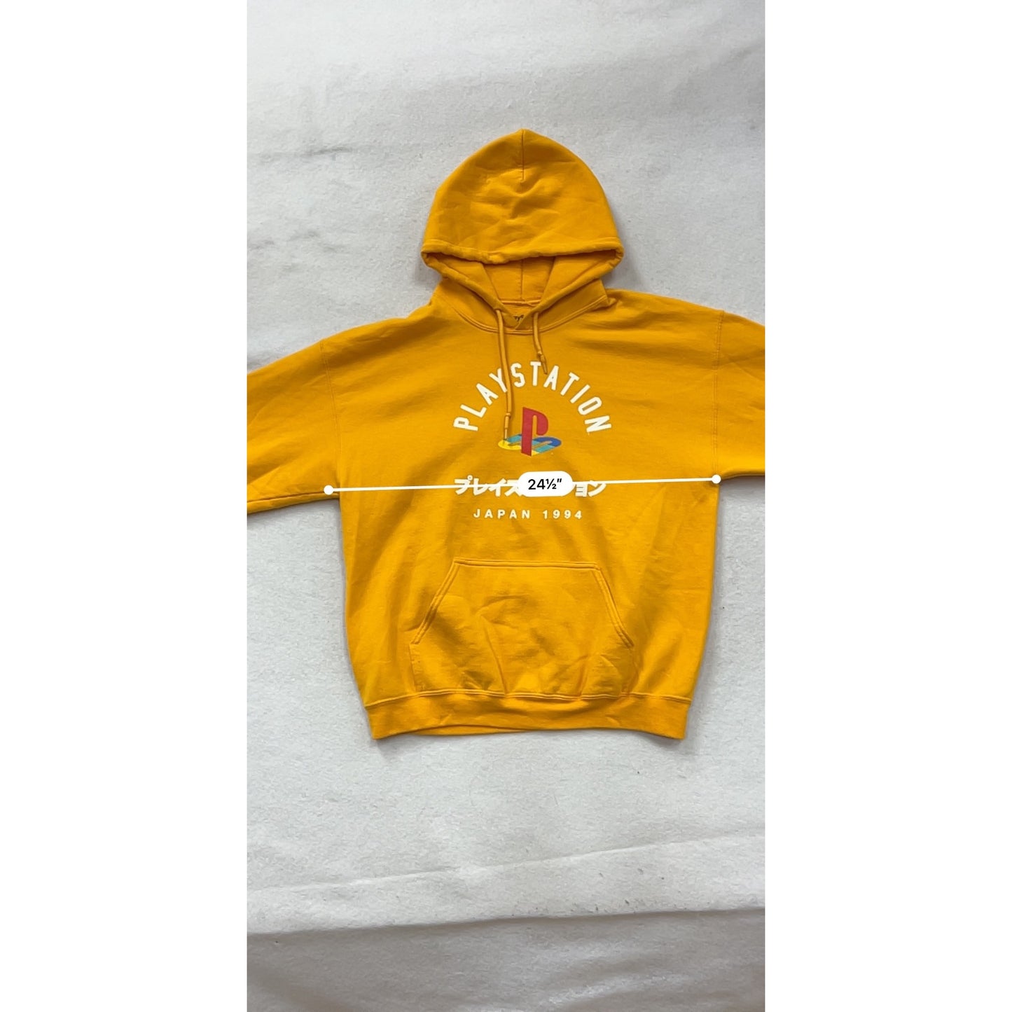 PlayStation Japan 1994 Large Yellow Hoodie #8964