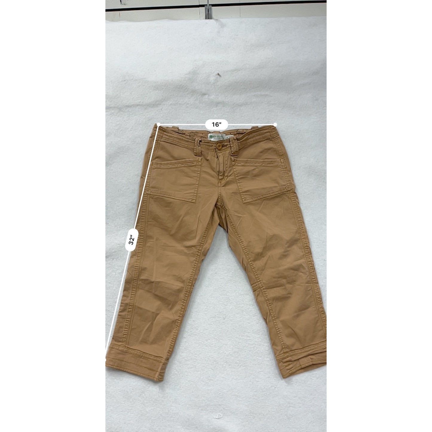 Aventura Womens Organic Cotton & Spandex Cargo Capri Pants Size 10 #6727
