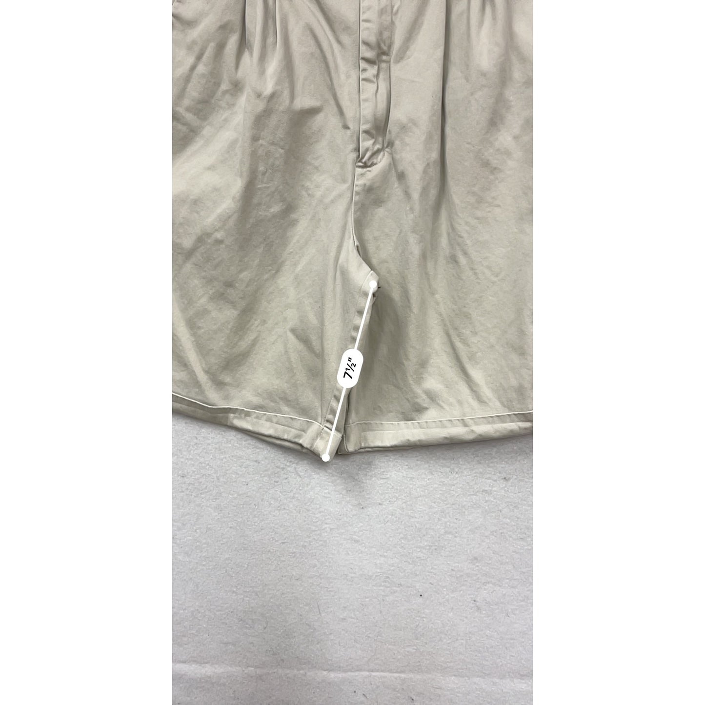 Eddie Bauer Beige Pleated Cotton Shorts Size 14 #567A