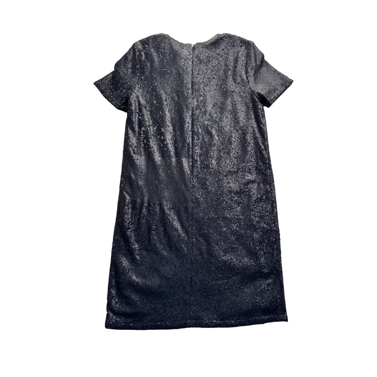 Gap Womens Black Sequin Short Sleeve Shift Dress Size 8 Tall #7796