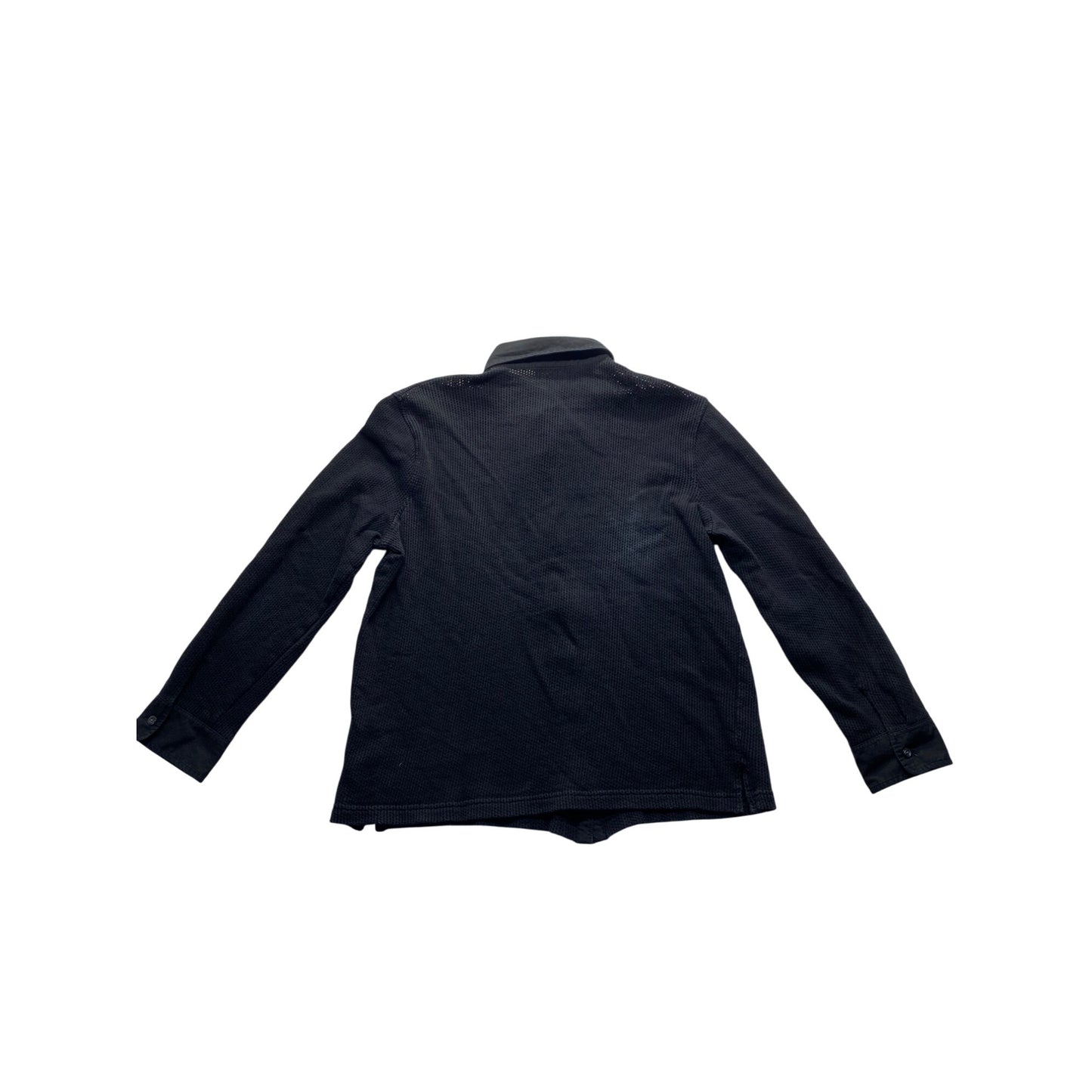 Lauren Ralph Lauren Womens Large Black Cotton Button-Up Knit #7030