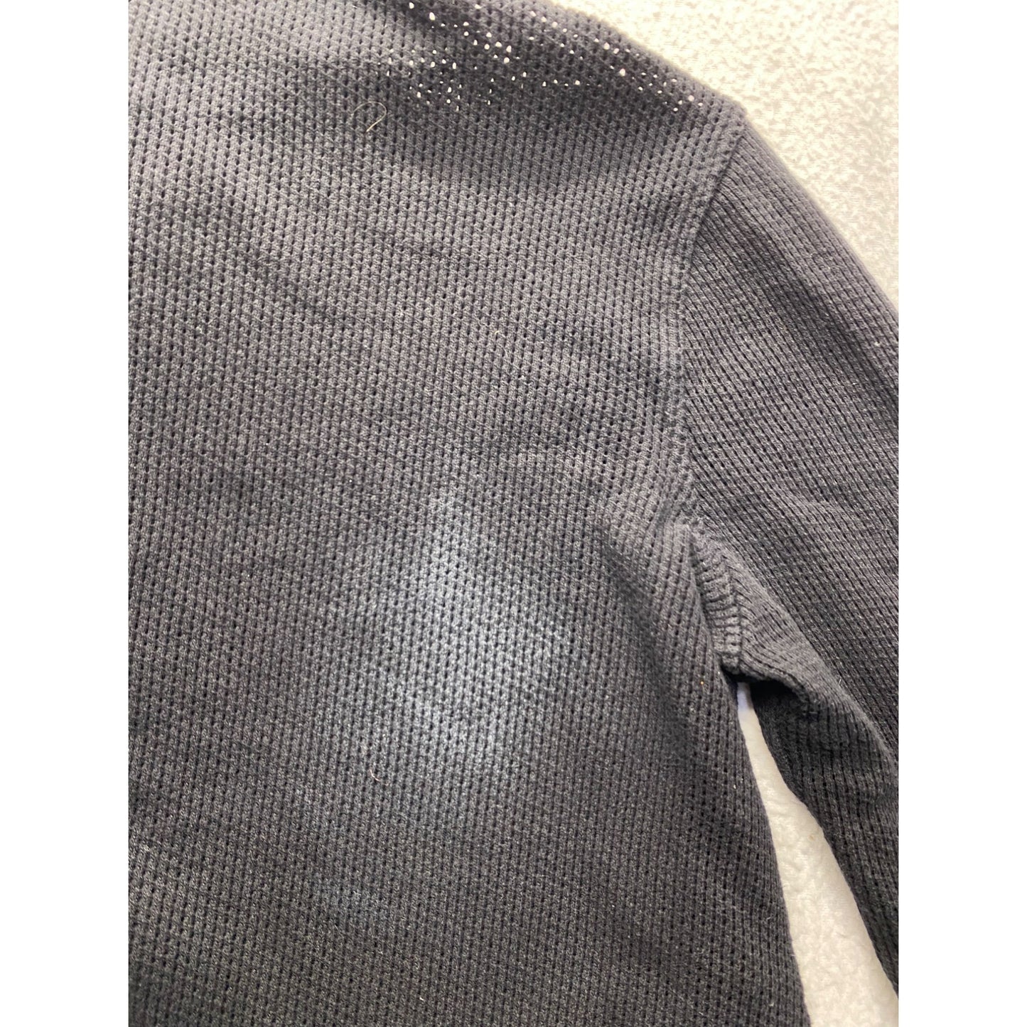 Lauren Ralph Lauren Womens Large Black Cotton Button-Up Knit #7030