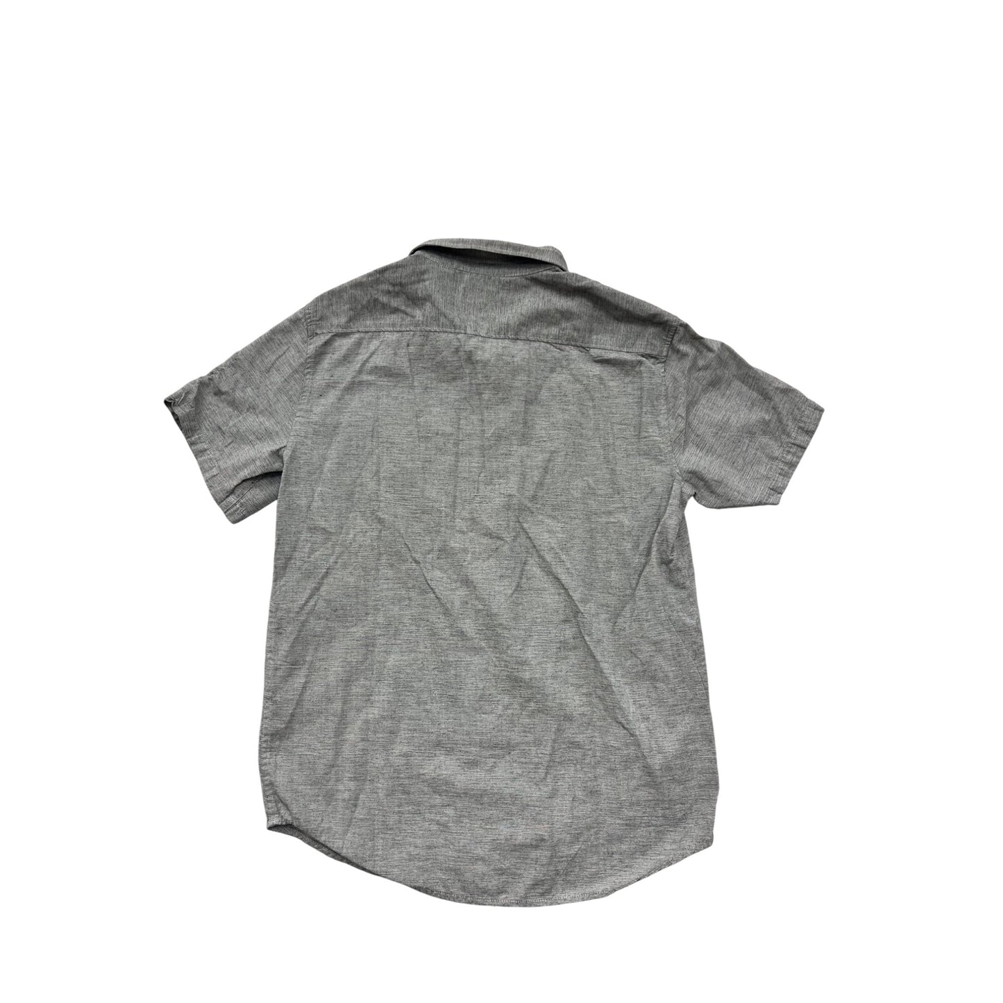 Billabong Mens Gray Short Sleeve Button-Up Shirt Medium 100% Cotton #6575