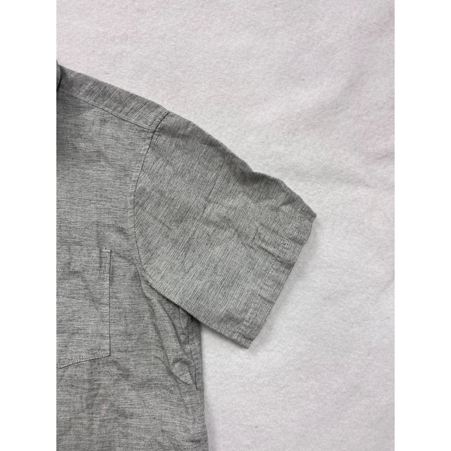 Billabong Mens Gray Short Sleeve Button-Up Shirt Medium 100% Cotton #6575