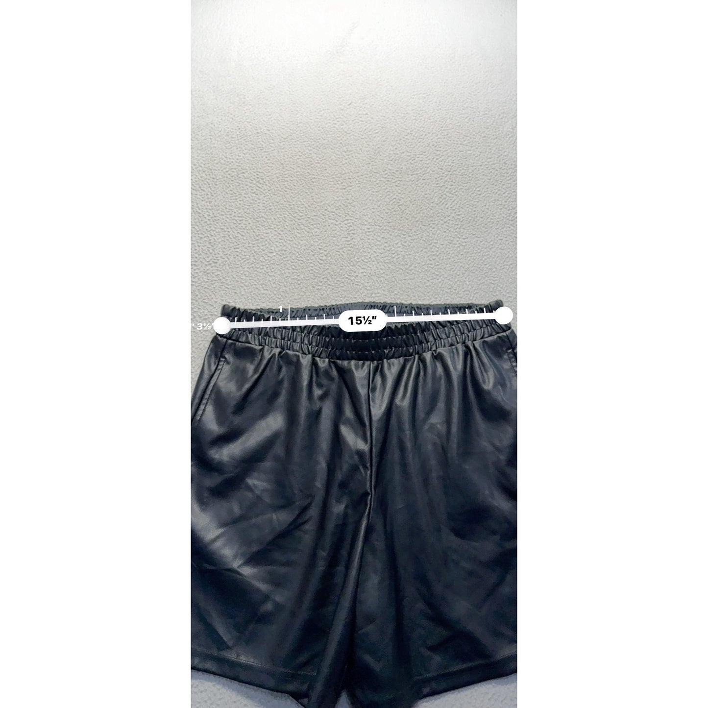 Fabletics Black Faux Leather Athletic Shorts L 307B