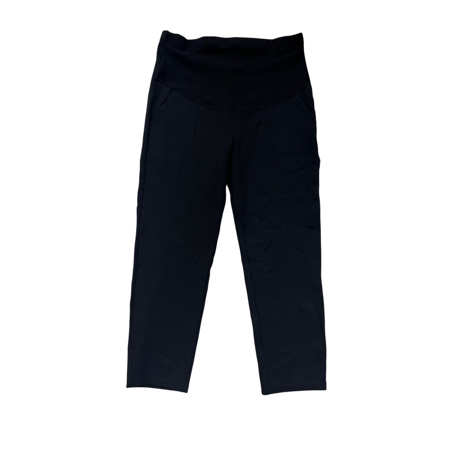 Alina Mae Maternity Black Cropped Pants XL Stretch Waistband #22A