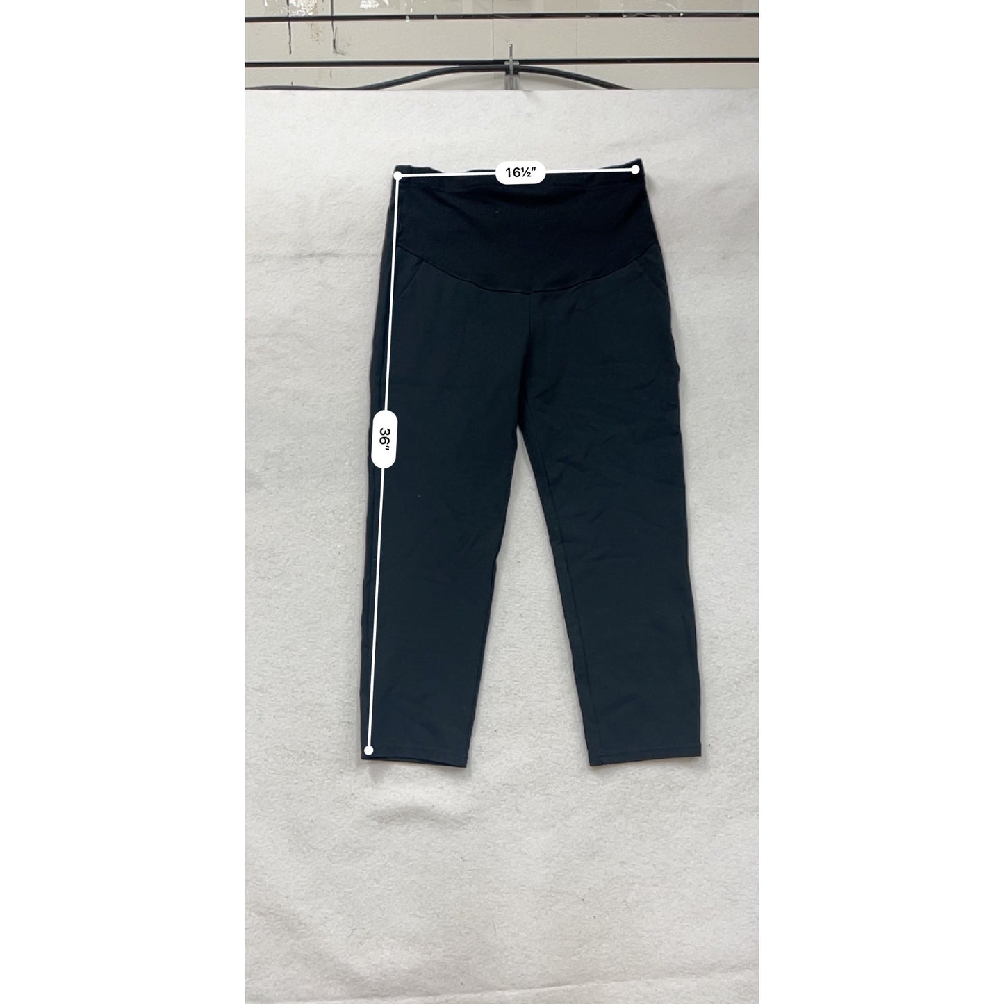 Alina Mae Maternity Black Cropped Pants XL Stretch Waistband #22A