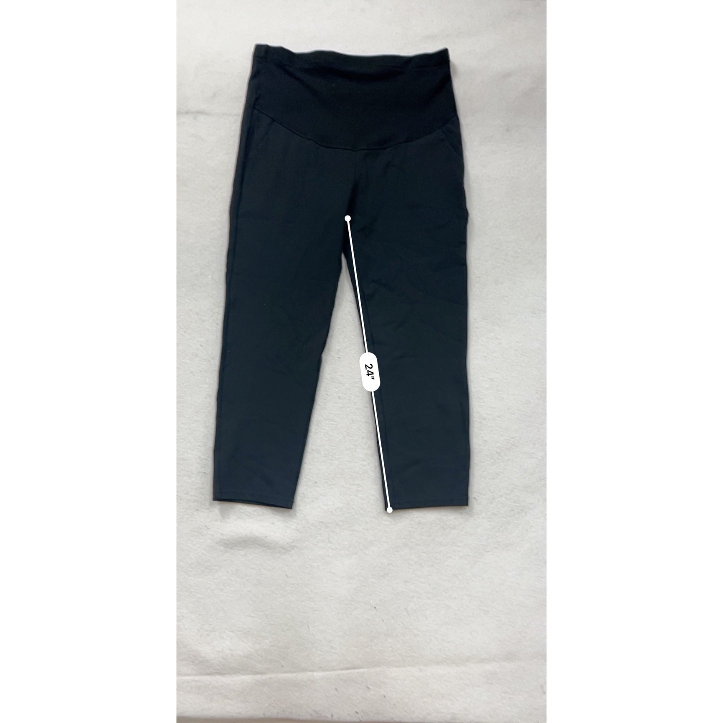 Alina Mae Maternity Black Cropped Pants XL Stretch Waistband #22A