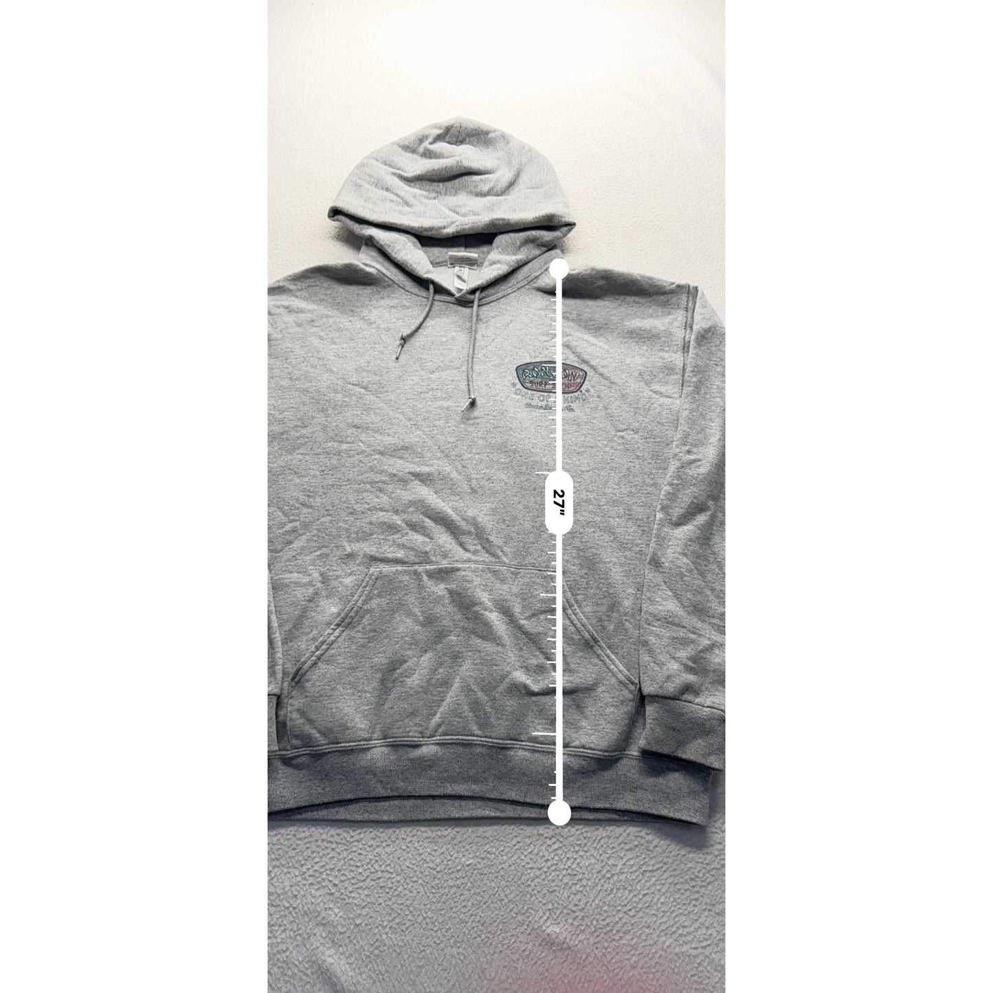 Ron Jon Surf Shop Gray Hoodie Sweatshirt Lg #7849