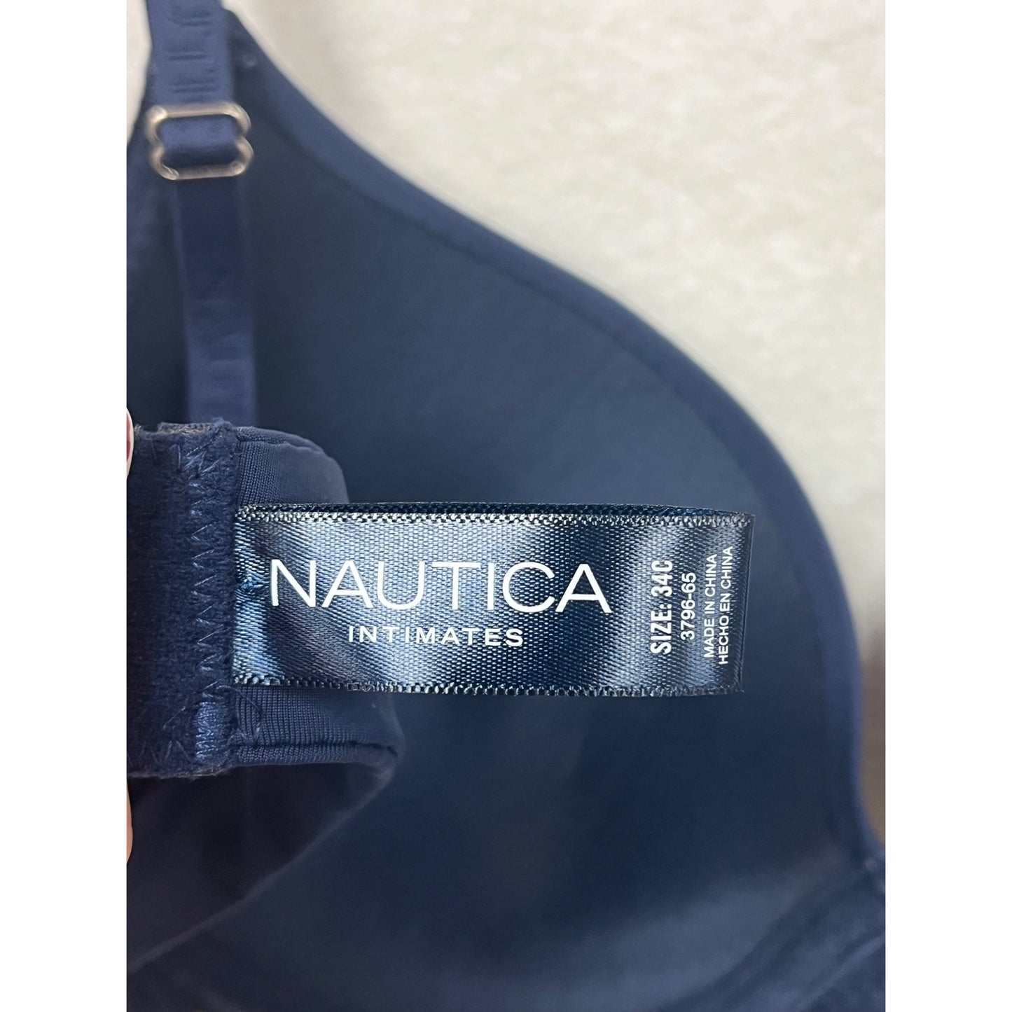 Women’s Navy Blue Nautica Bra Size 34C #6262