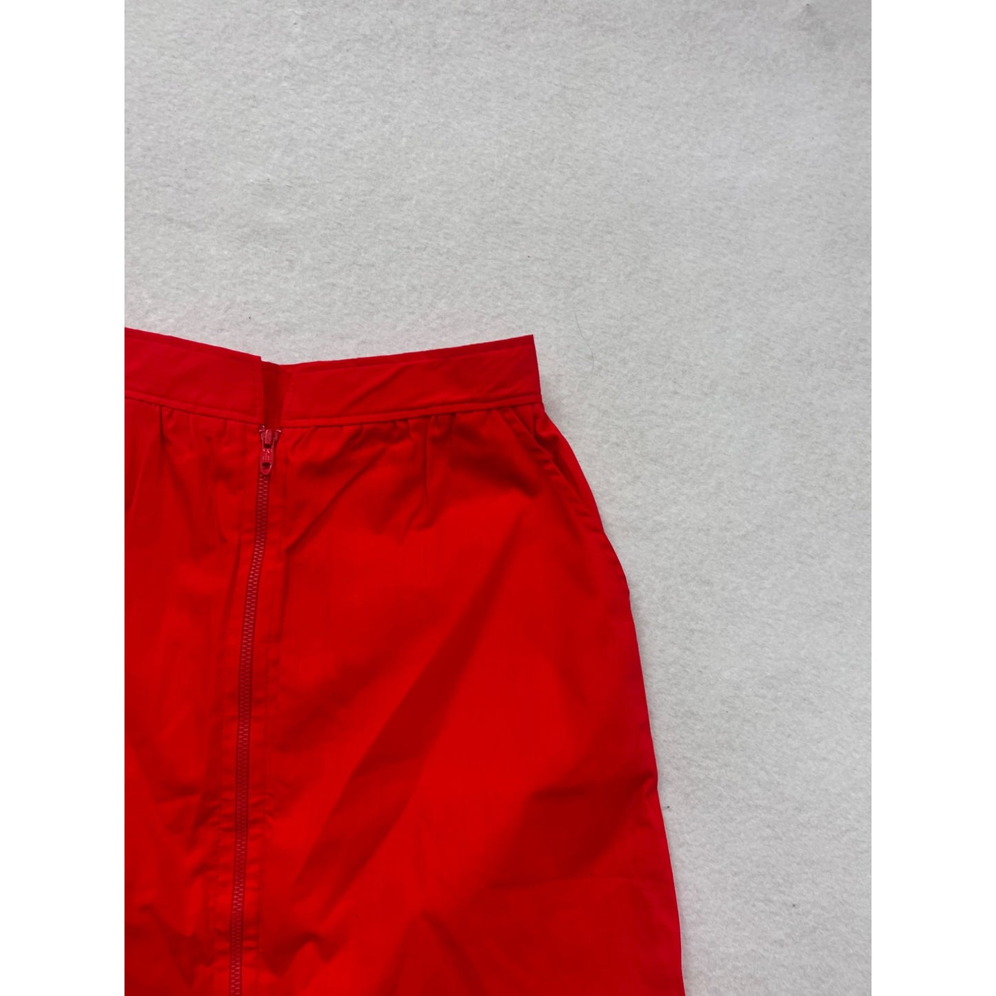 Vintage Sears Womens Red A-Line Skirt Size 9 Polyester & Cotton With Front Zipper Closure #6852