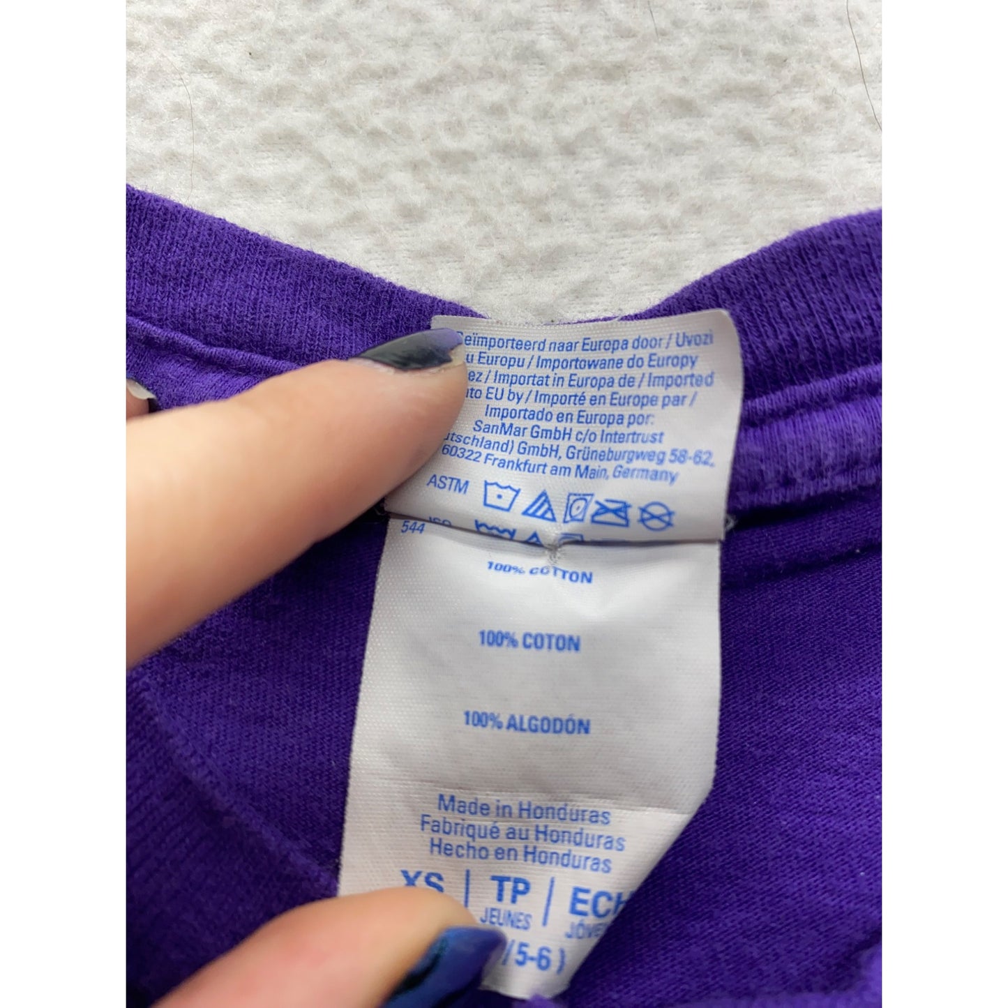 Skol Purple & Yellow Youth XS T-Shirt Featuring Viking Horns #7353