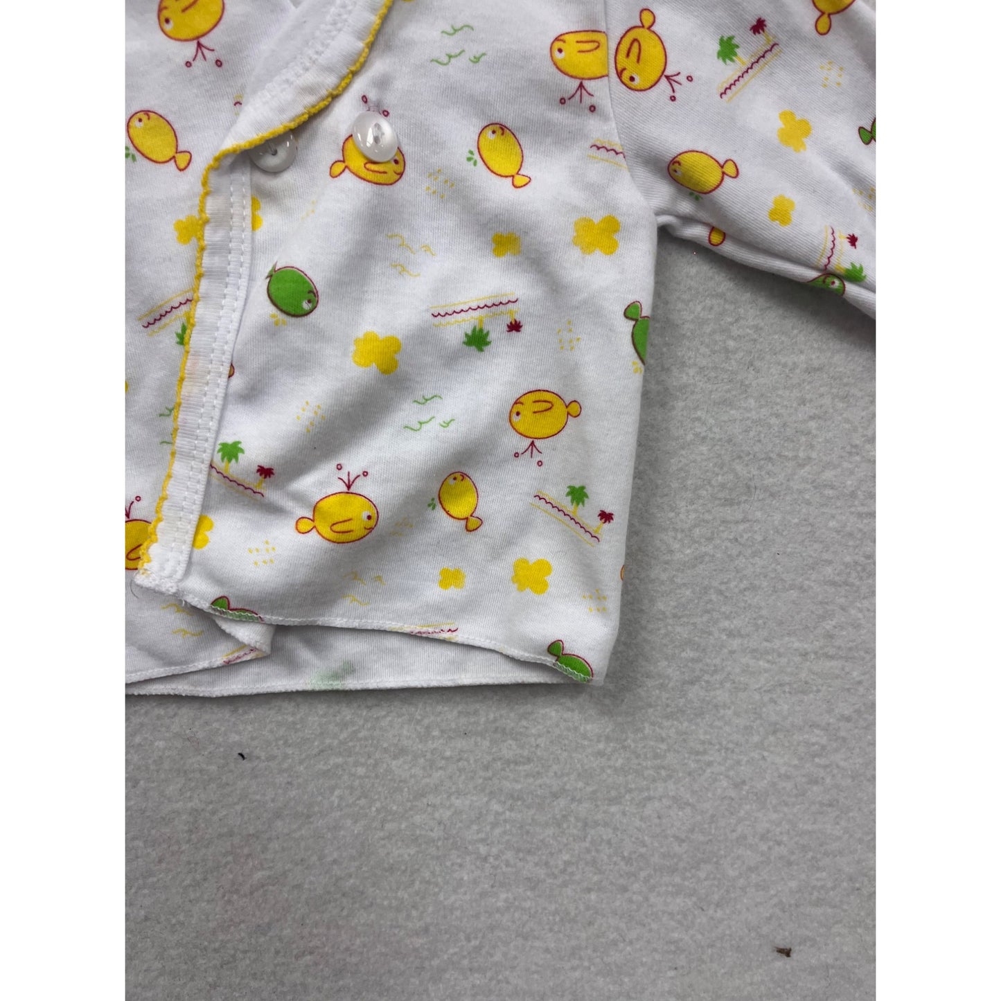 3-6M Baby Wrap With Yellow & Green Duck Print #8178