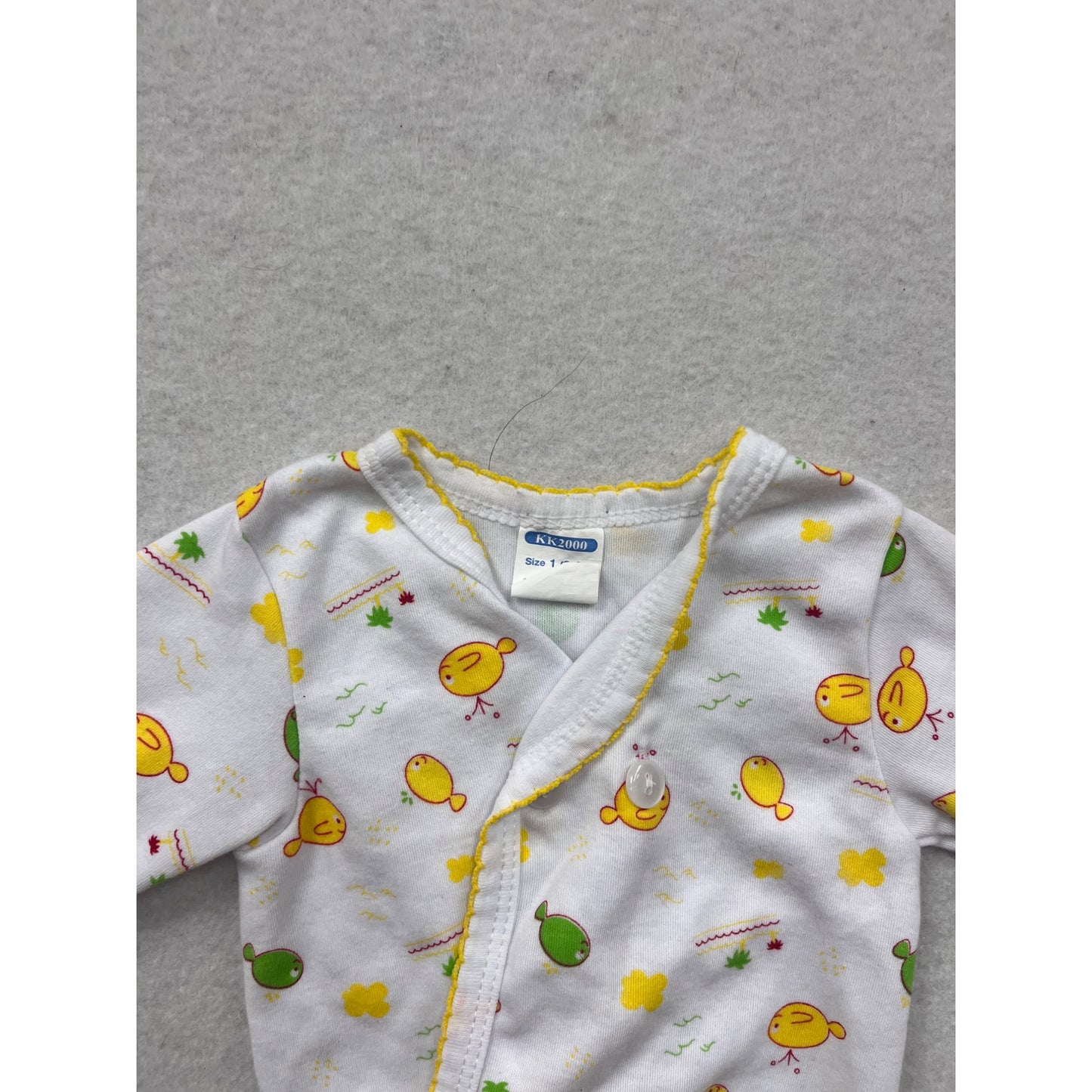 3-6M Baby Wrap With Yellow & Green Duck Print #8178