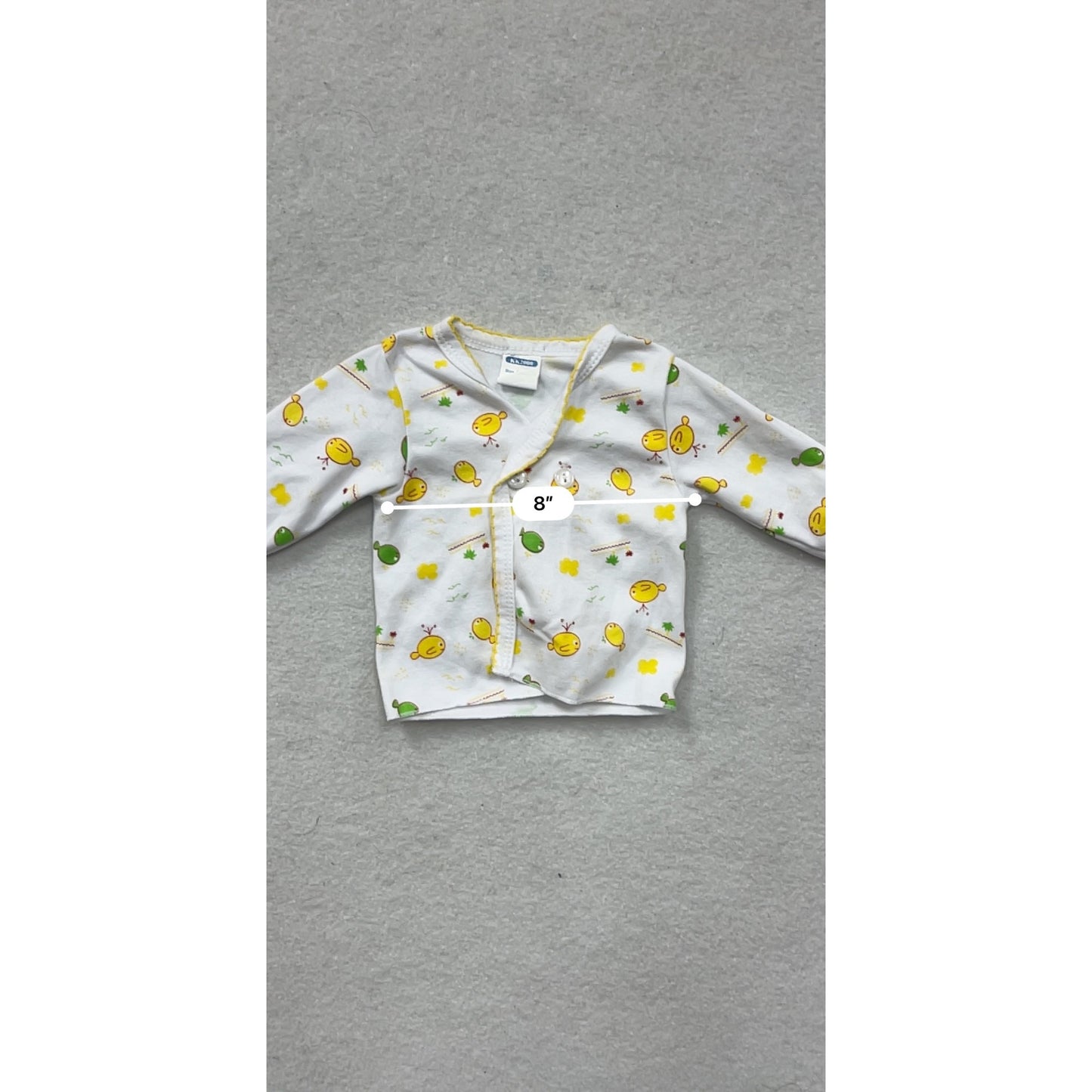 3-6M Baby Wrap With Yellow & Green Duck Print #8178