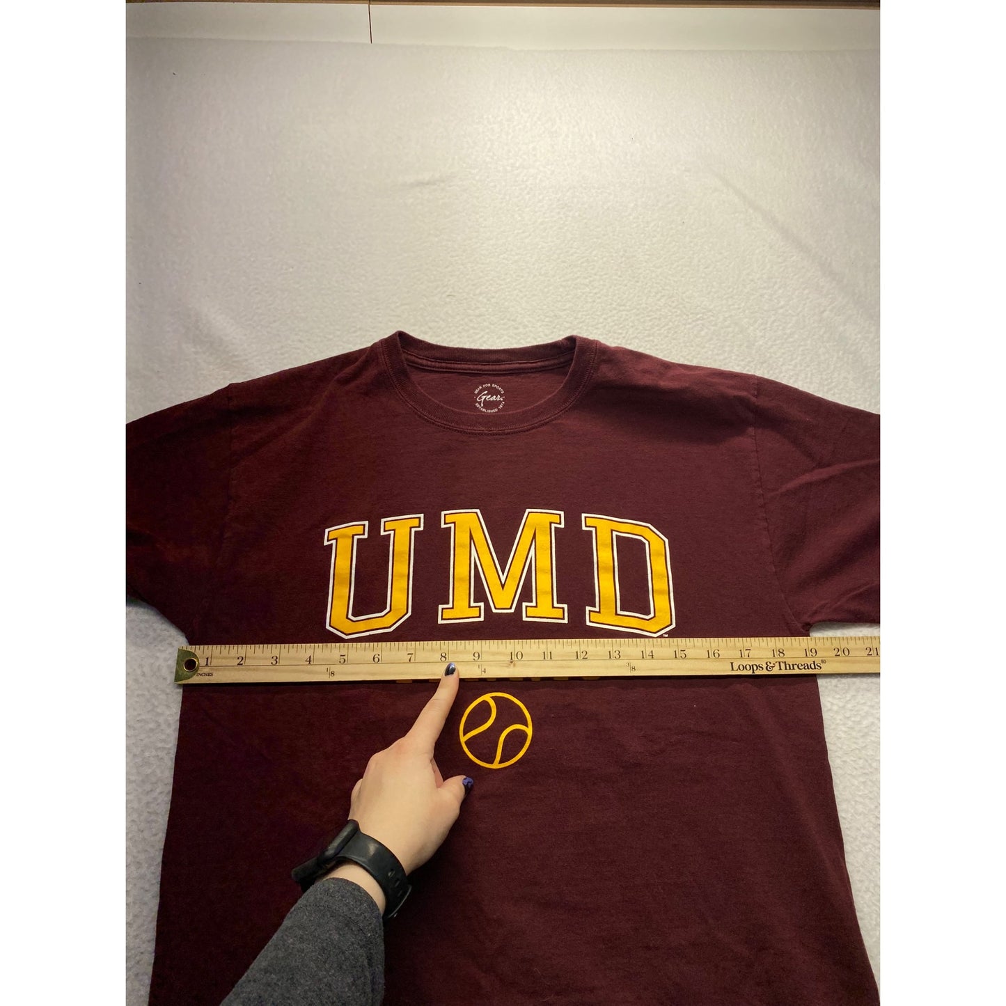 UMD Tennis Graphic T-Shirt College Sports Tee #7311