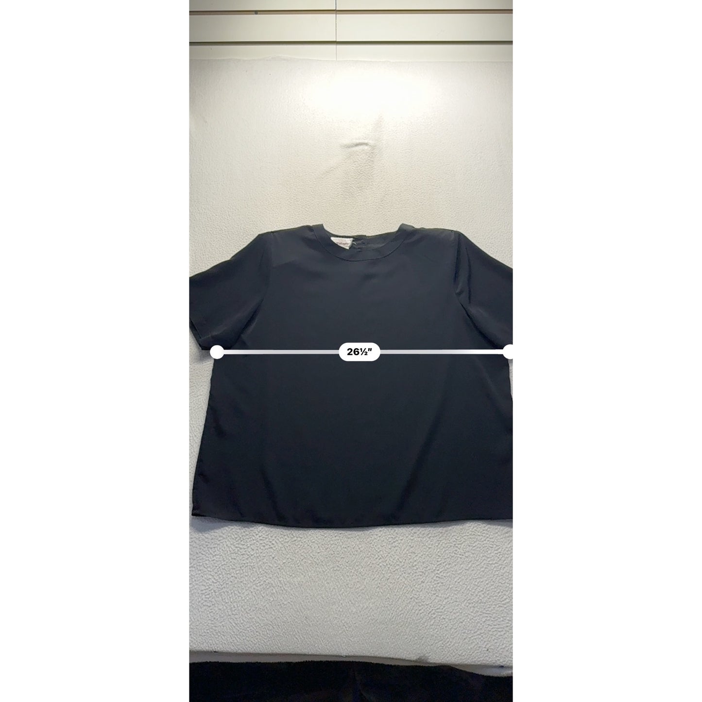 Worthington Black Short Sleeve Blouse 22W 85B