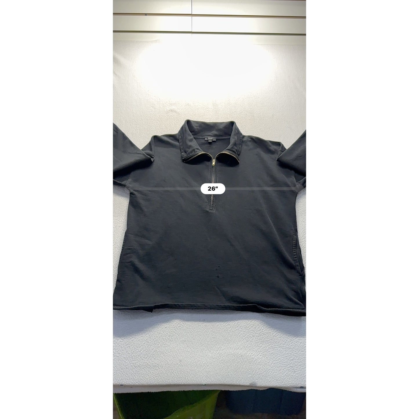 J.Crew Black Half-Zip Sweatshirt XL Re-Imagined Collection 100% Cotton Mens 9433