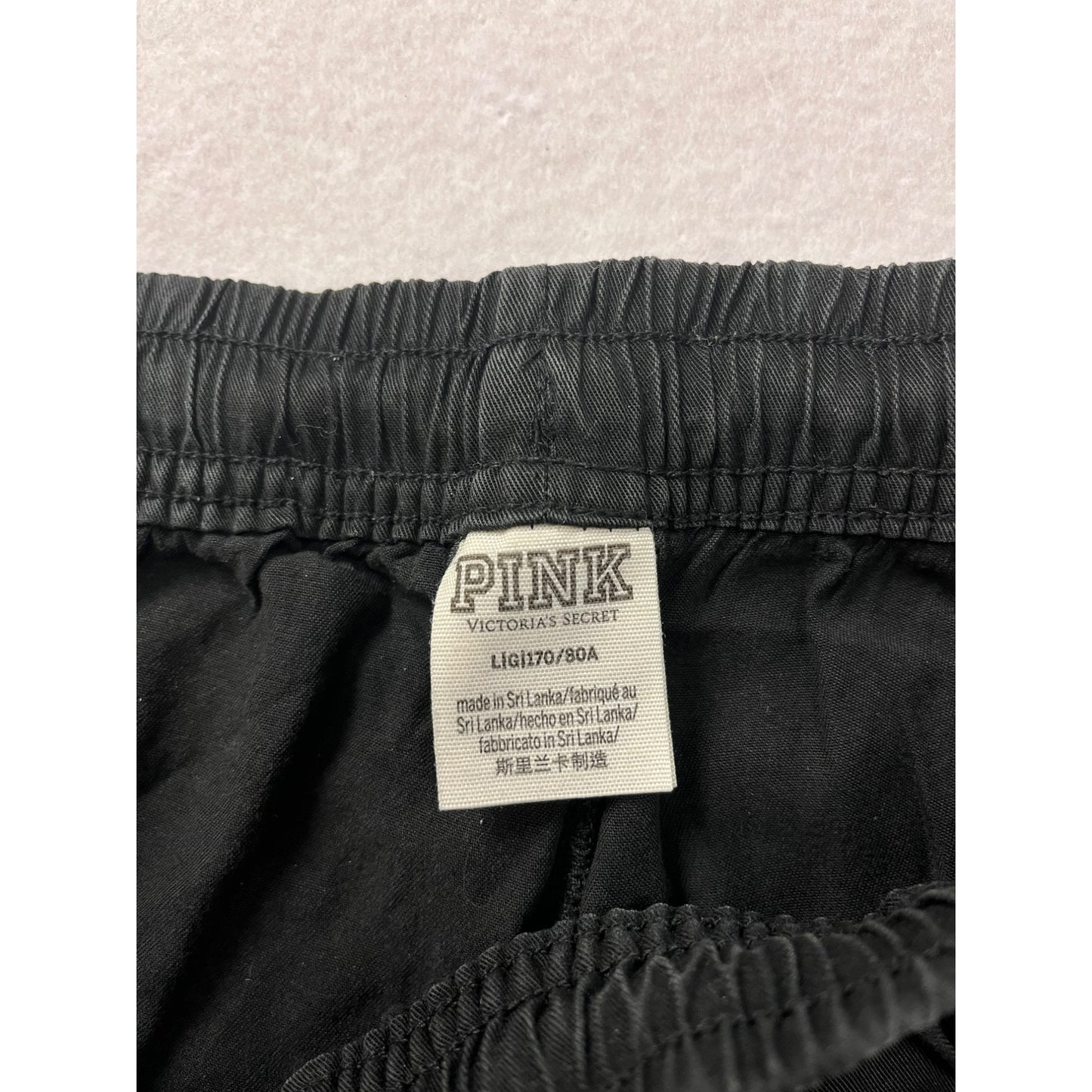 Women’s Victorias Secret Pink Black Jogger Pants #6064