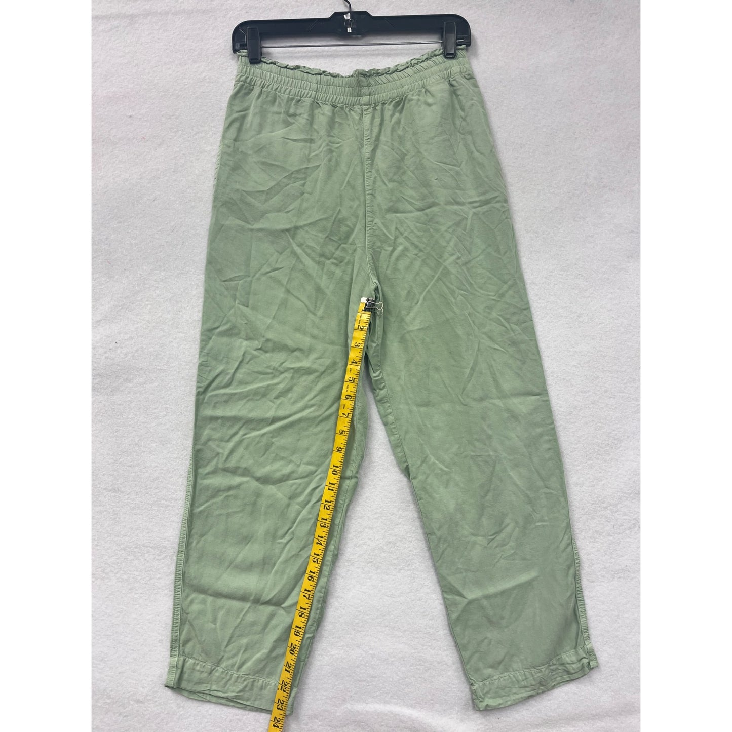 Women’s Stradivarius Green Elastic Waist Trousers #2949