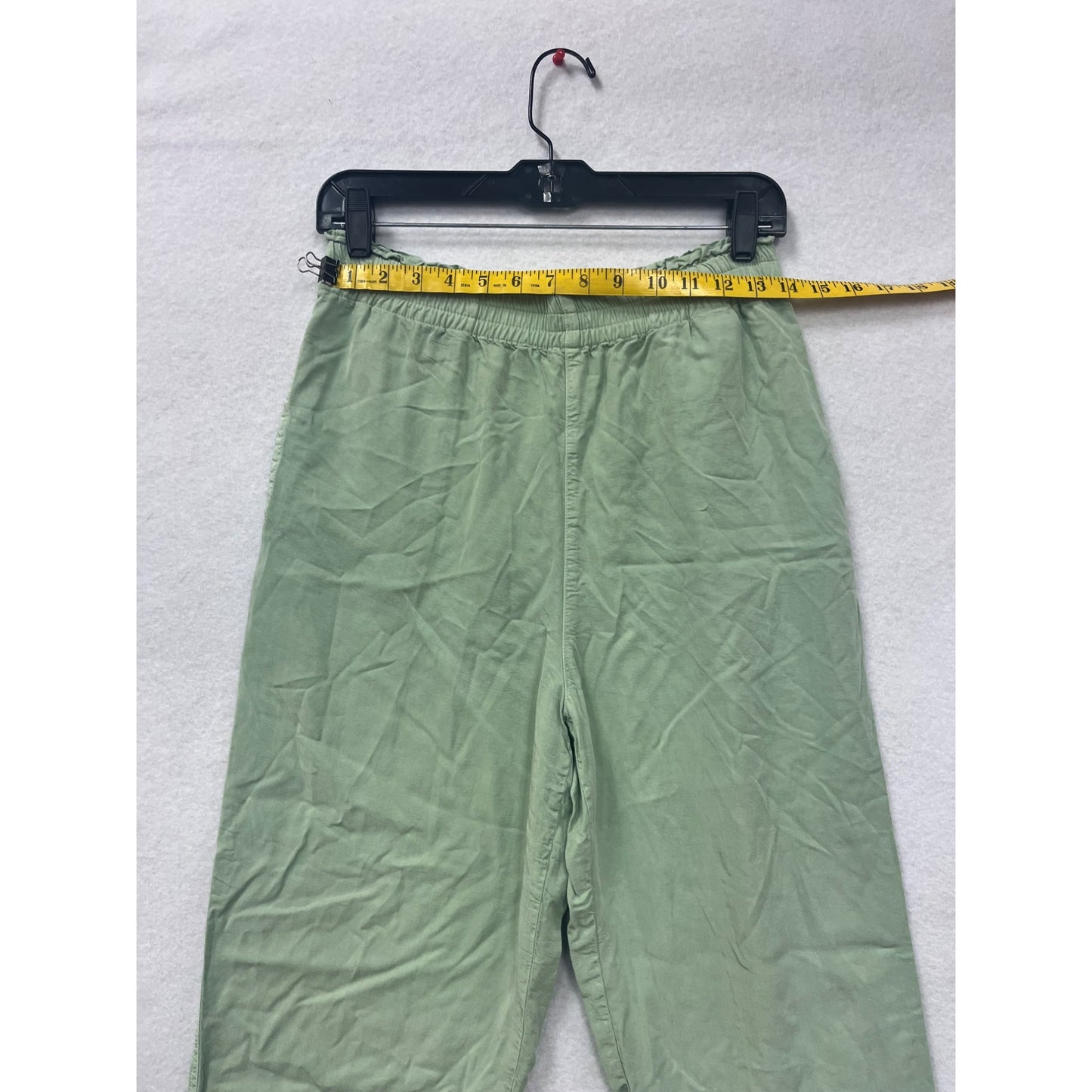 Women’s Stradivarius Green Elastic Waist Trousers #2949