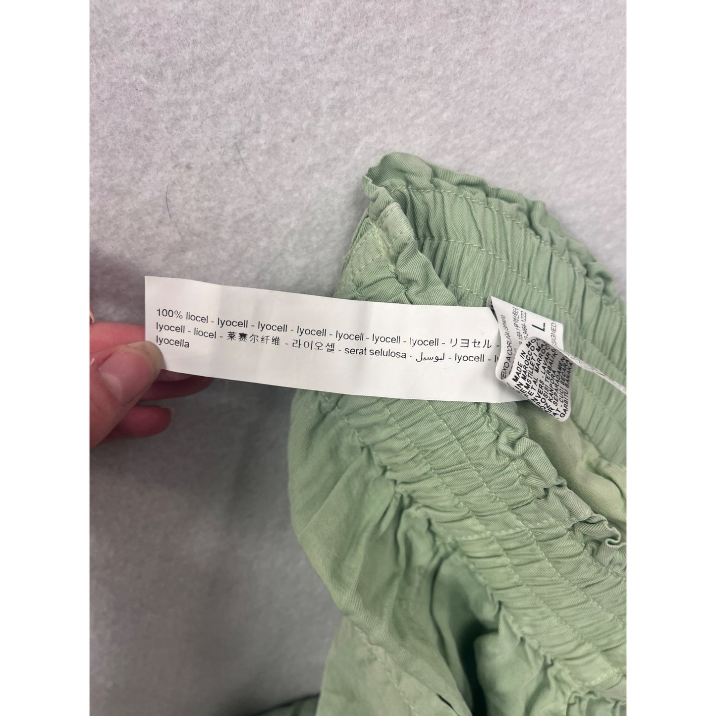 Women’s Stradivarius Green Elastic Waist Trousers #2949