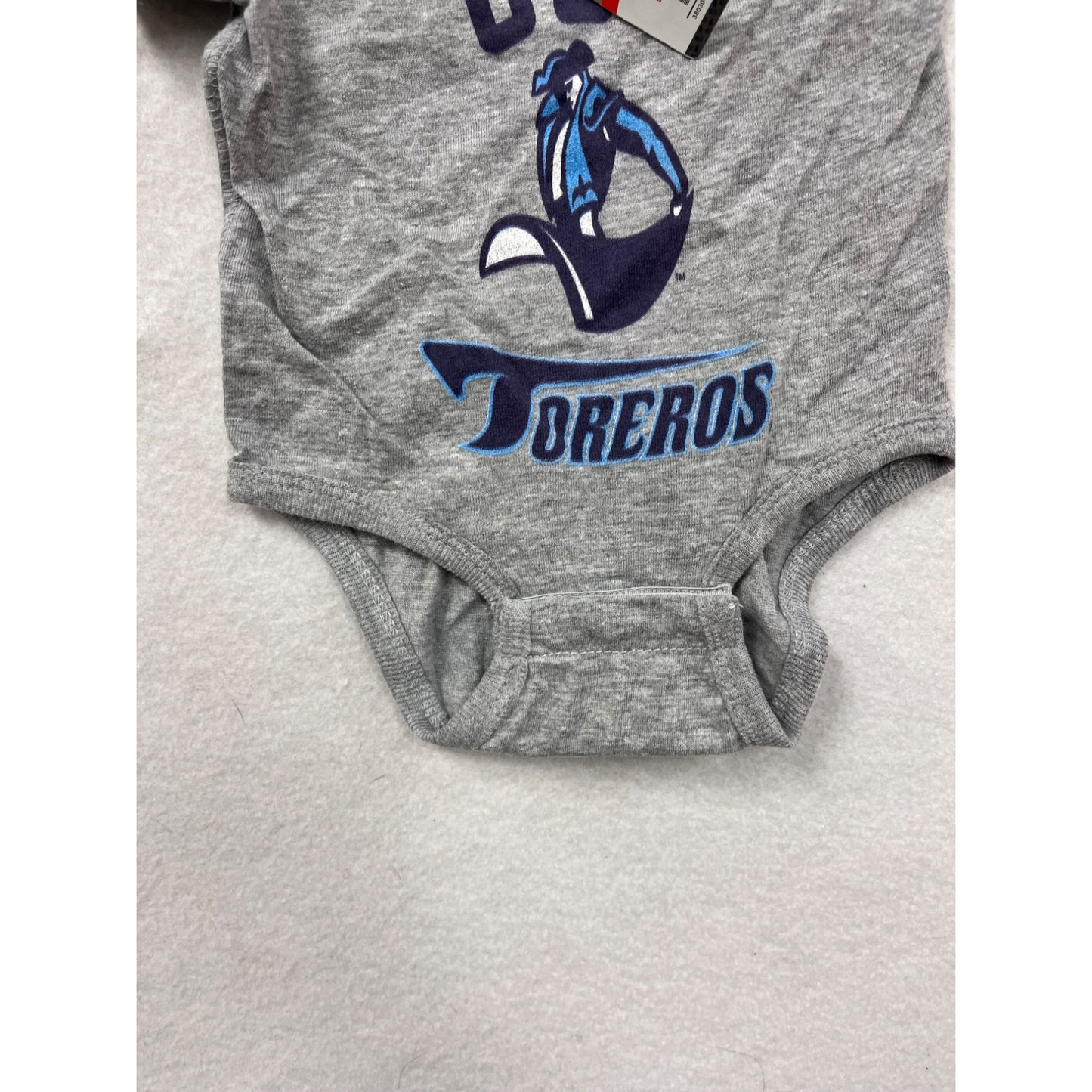 USD Toreros Baby One Piece Gray Short Sleeve #6107