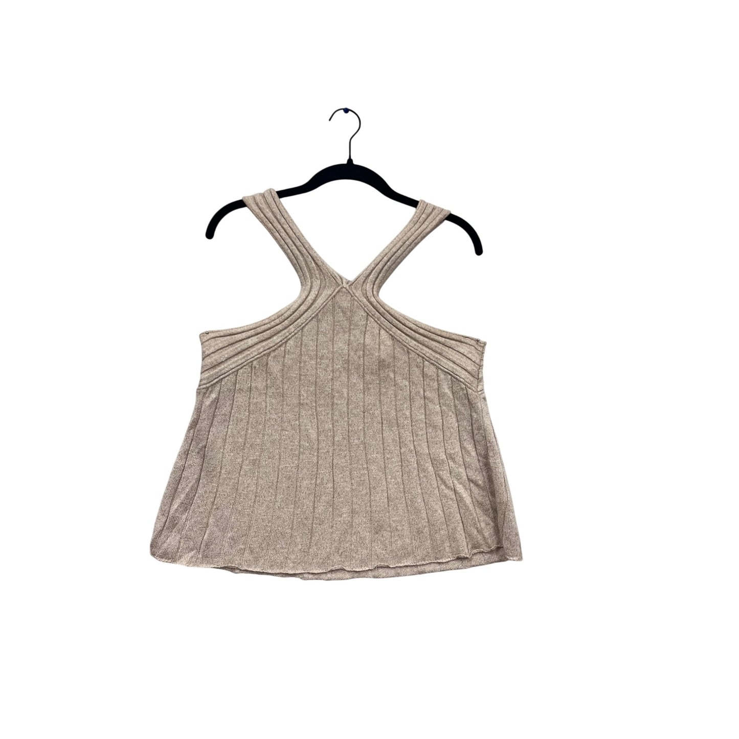 Moth Beige Knit Sleeveless Top M #812A
