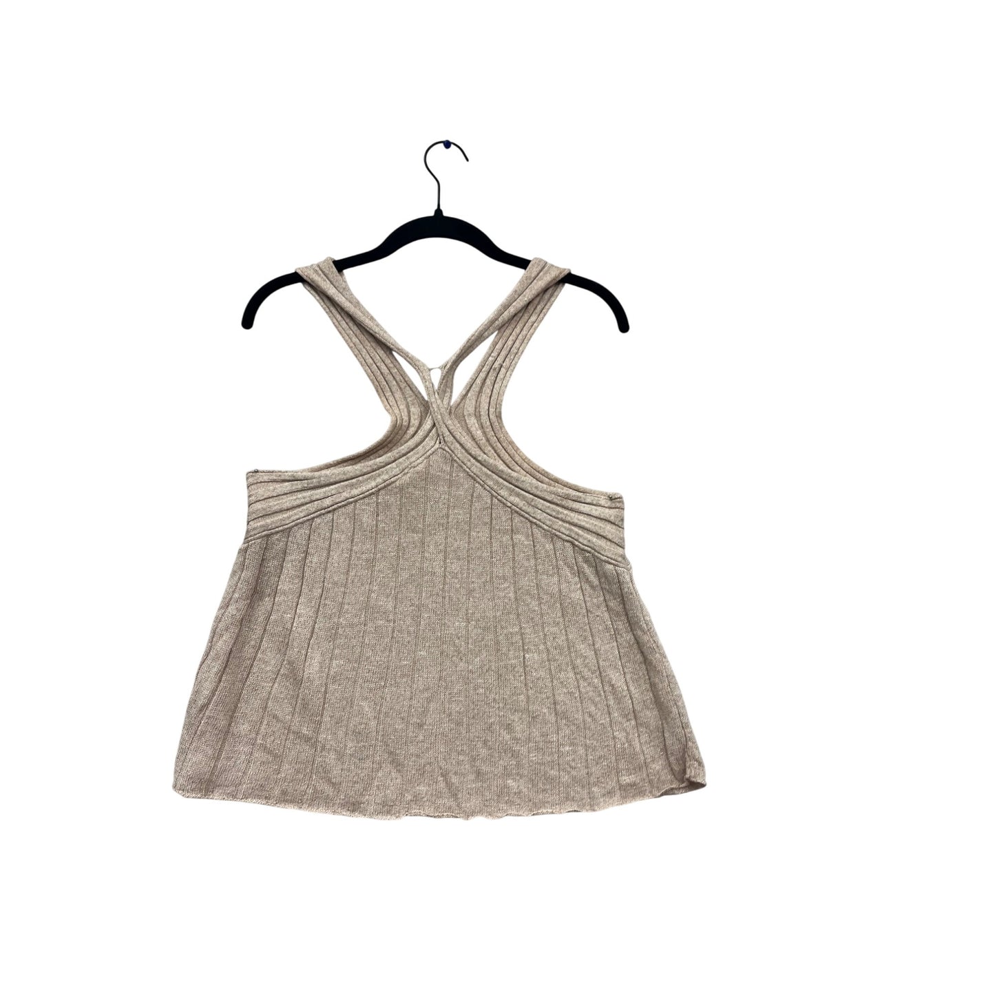 Moth Beige Knit Sleeveless Top M #812A